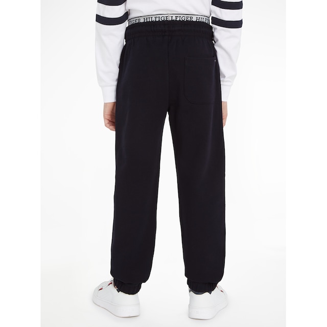 kaufen SWEATPANTS«, Tommy »CREST LOGO Logoschriftzug Bund | am BAUR Hilfiger Sweathose mit