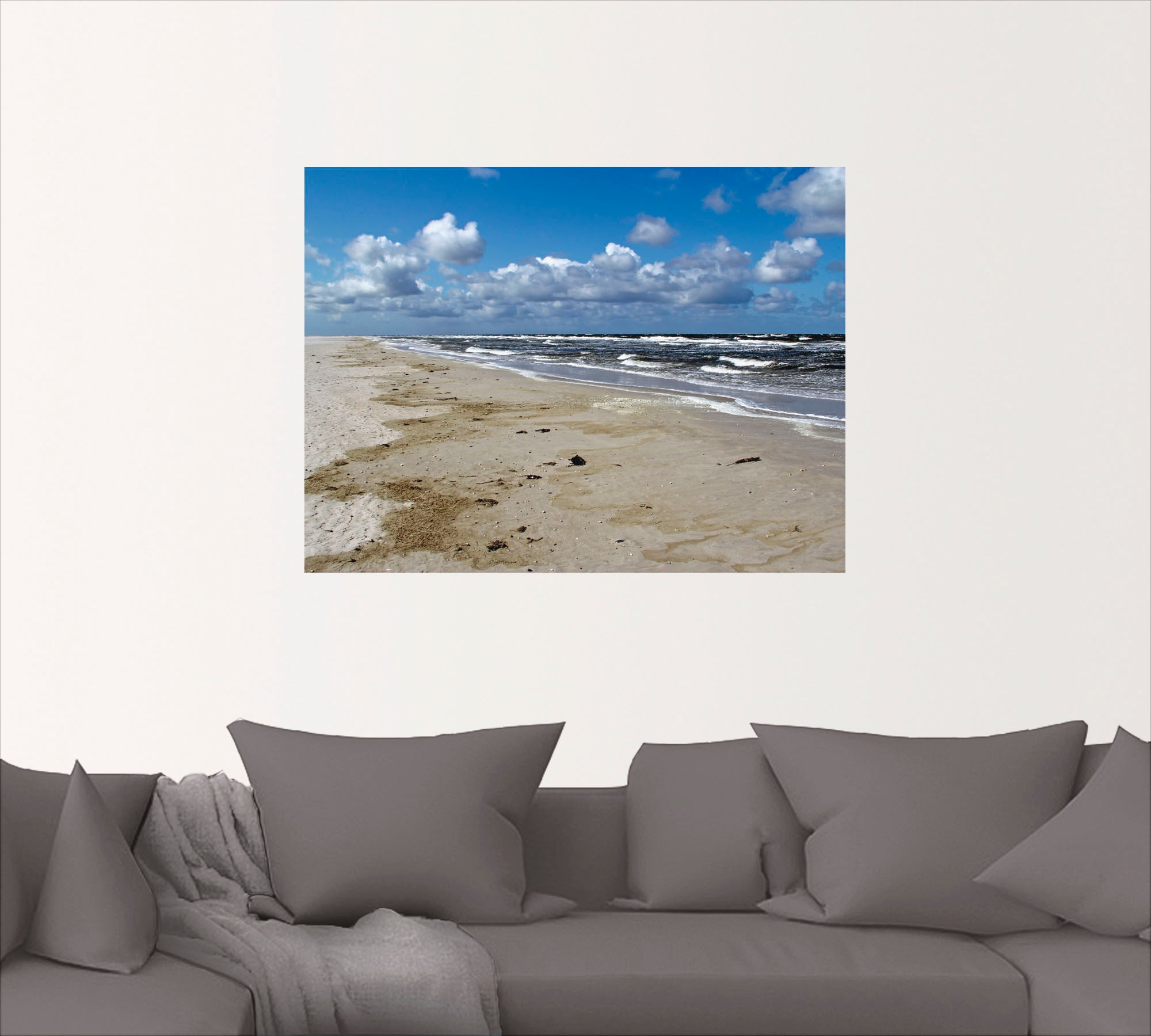 Artland Leinwandbild »Nordsee - Urlaubsfeeling pur«, Strand, (1 St.), auf Keilrahmen gespannt