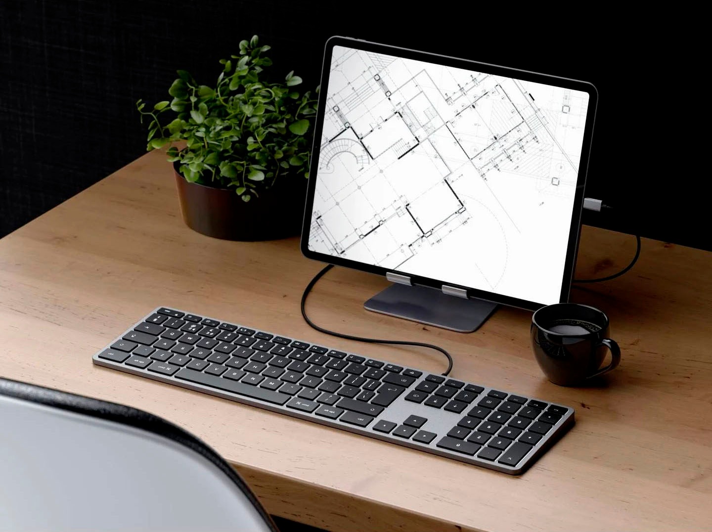 Satechi Ultra-Slim-Tastatur »Slim W3«, (USB-Anschluss-Ziffernblock)
