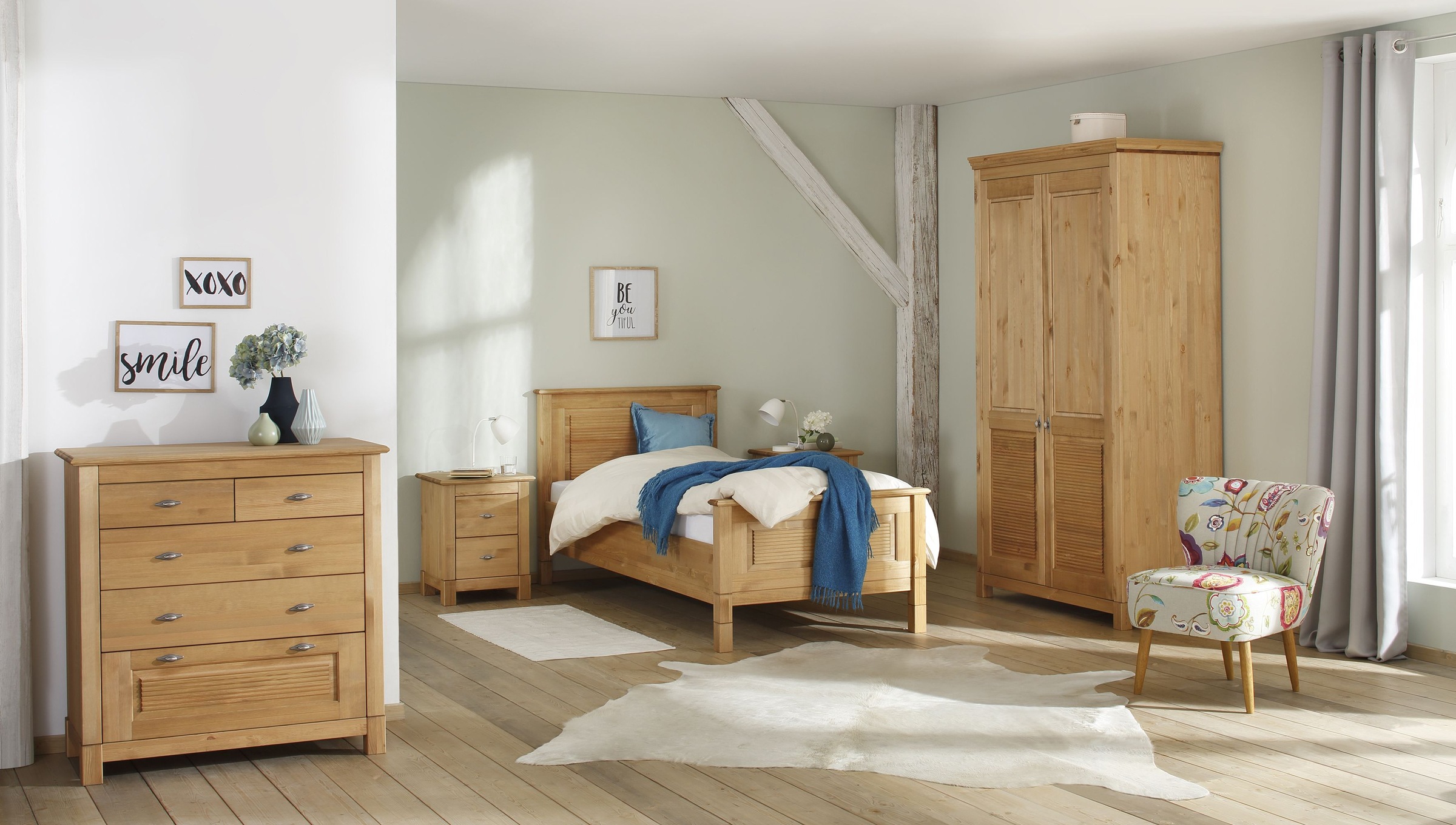 OTTO home Schubkastenkommode "Rauna" aus massiver Kiefer mit 5 Schubladen, günstig online kaufen