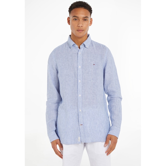 Tommy Hilfiger Langarmhemd »LINEN STRIPE SF SHIRT« ▷ kaufen | BAUR