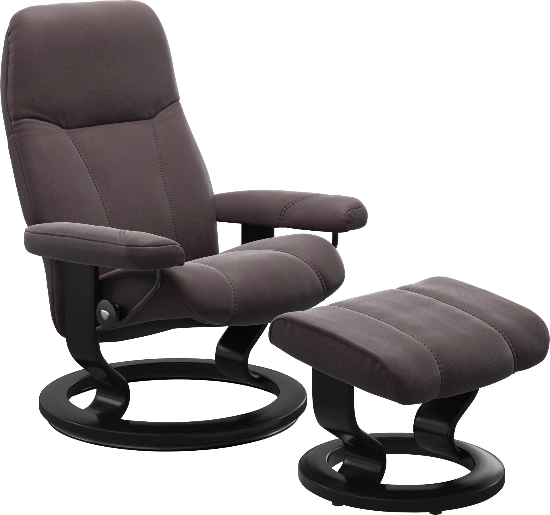 Stressless® Relaxsessel »Consul«, (Set, Relaxsessel mit Hocker), mit Hocker,  mit Classic Base, Größe M, Gestell Schwarz kaufen | BAUR