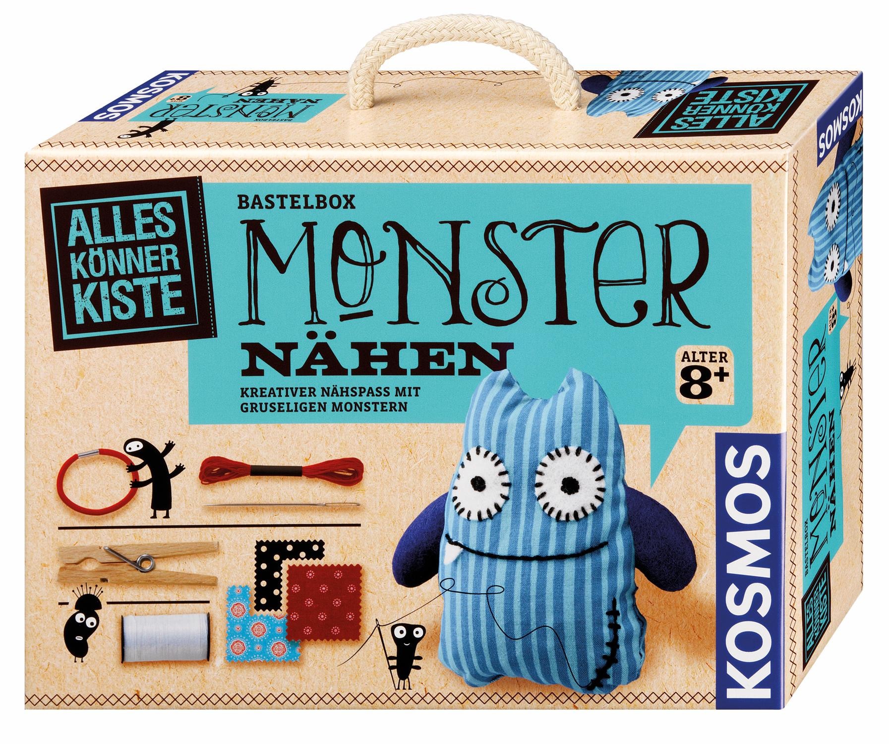 Kosmos Kreativset »AllesKönnerKiste Monster nähen«, (Set), Made in Germany