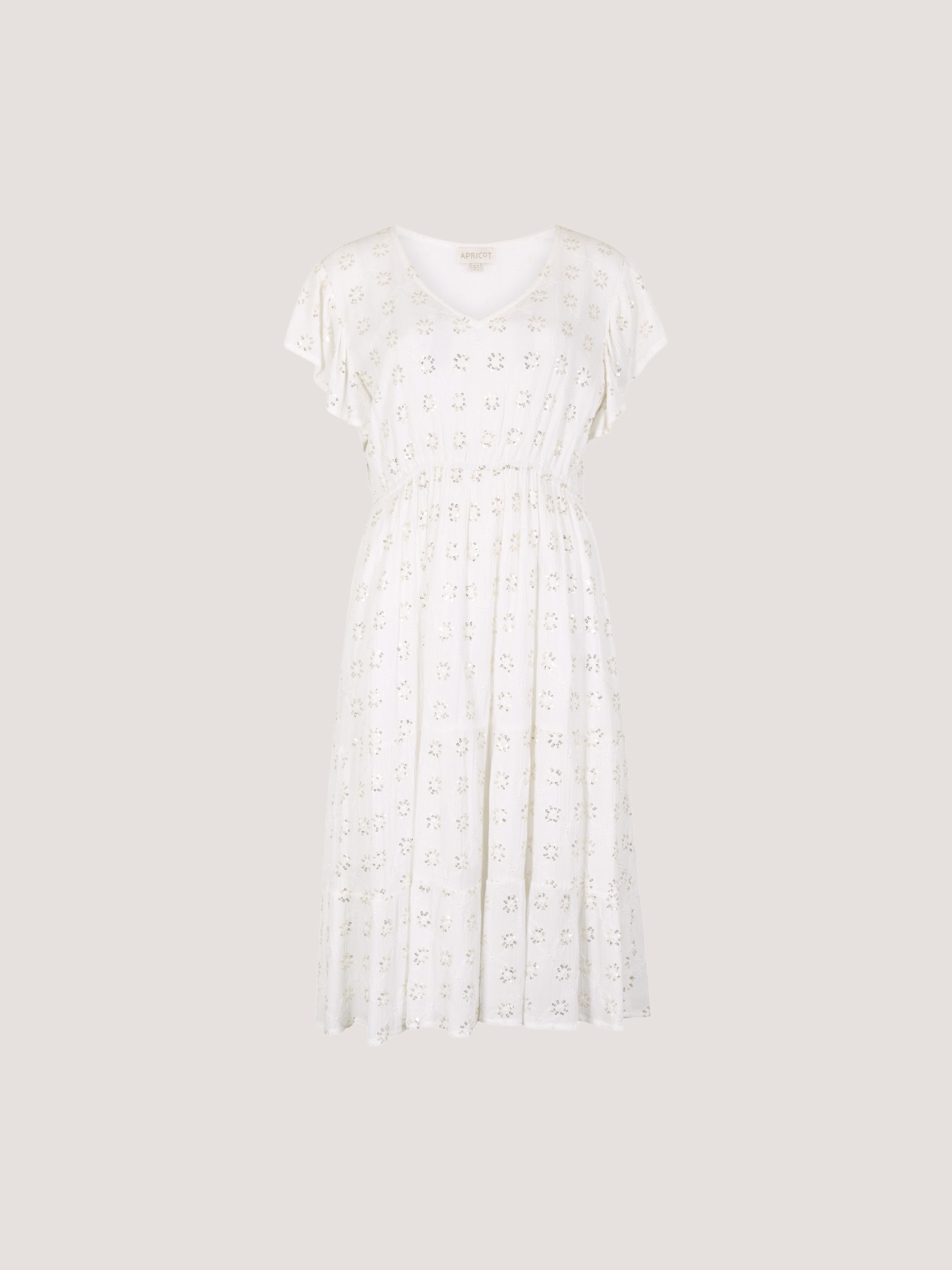 Apricot Minikleid »Midikleid« mit Stickerei und Pailletten