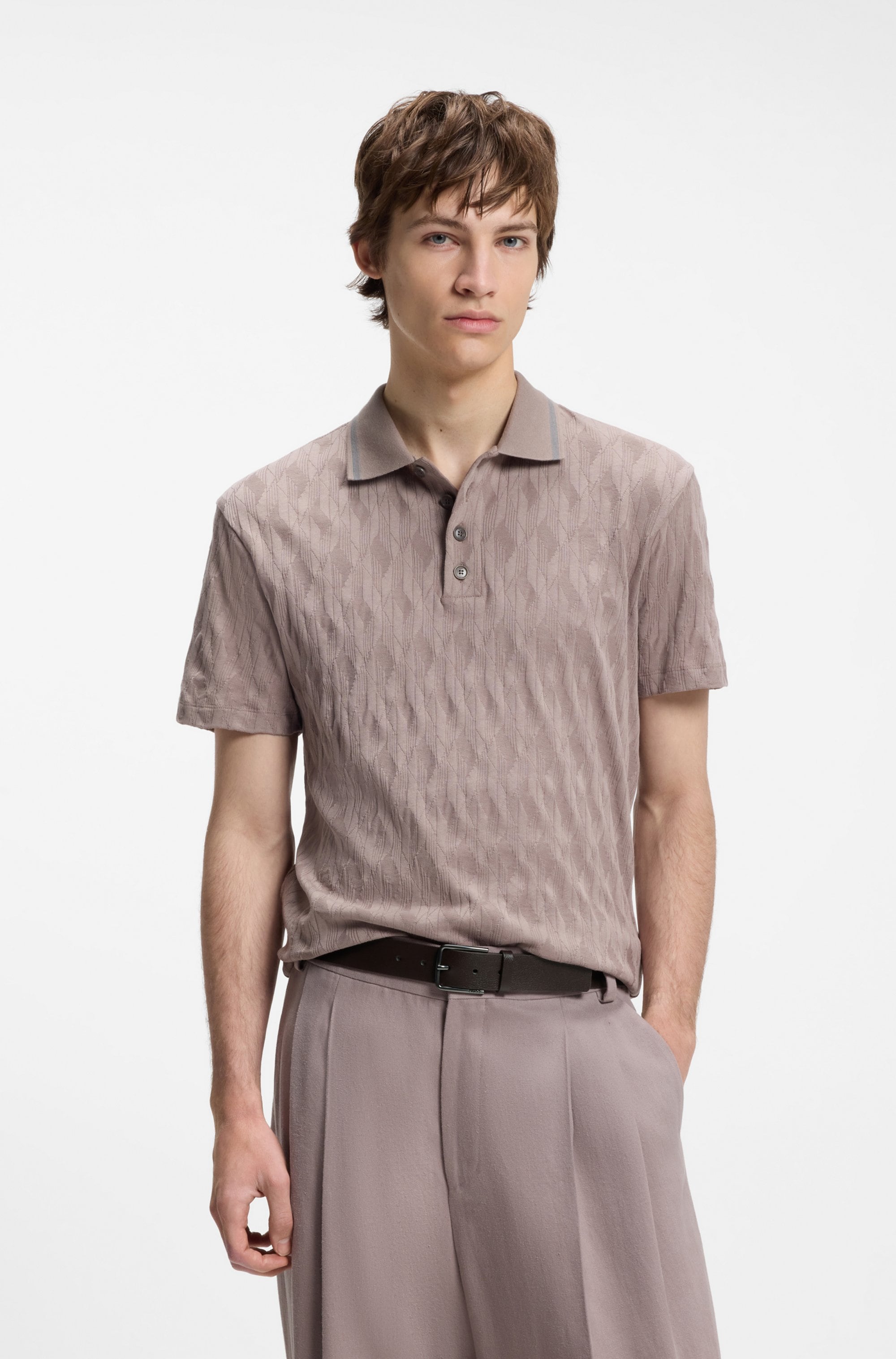 HUGO Ledergürtel »Gerik-Lam Sz35« mit polierter Schließe