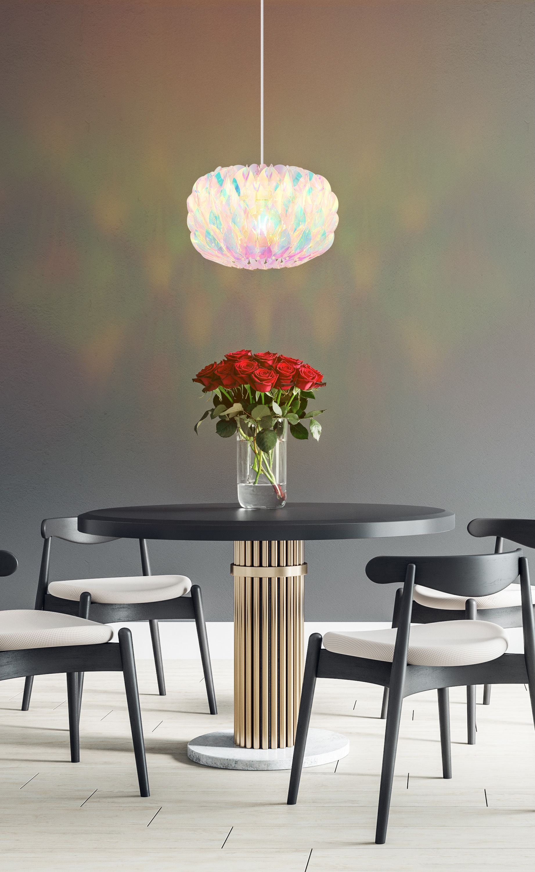GLOBO LIGHTING Hängeleuchte »JUANA« E27 1 Stk. Verchromte Hängeleuchte mit Klarglas, modern & flexibel