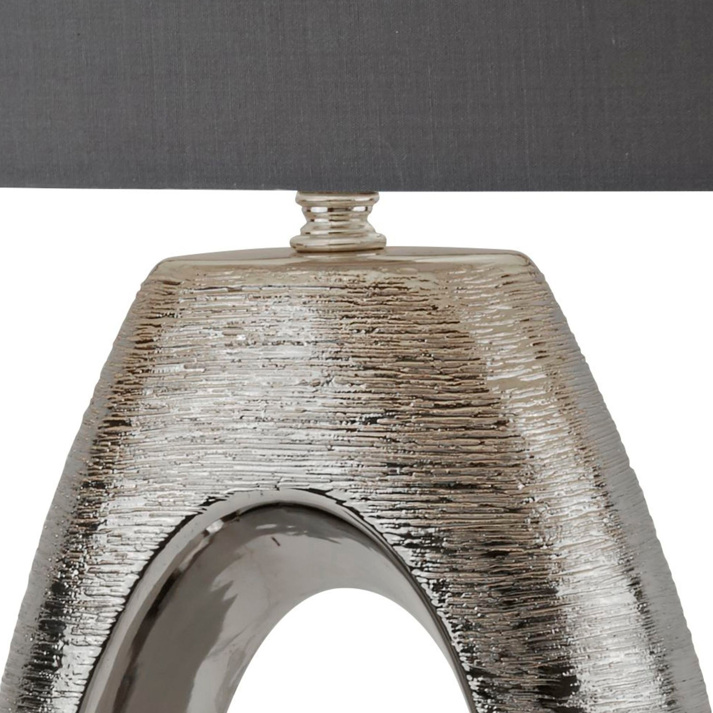Searchlight Tischleuchte »Artisan-Tischleuchte - Keramik-Chromsockel und Seidenschirm« E27 1 Stk.