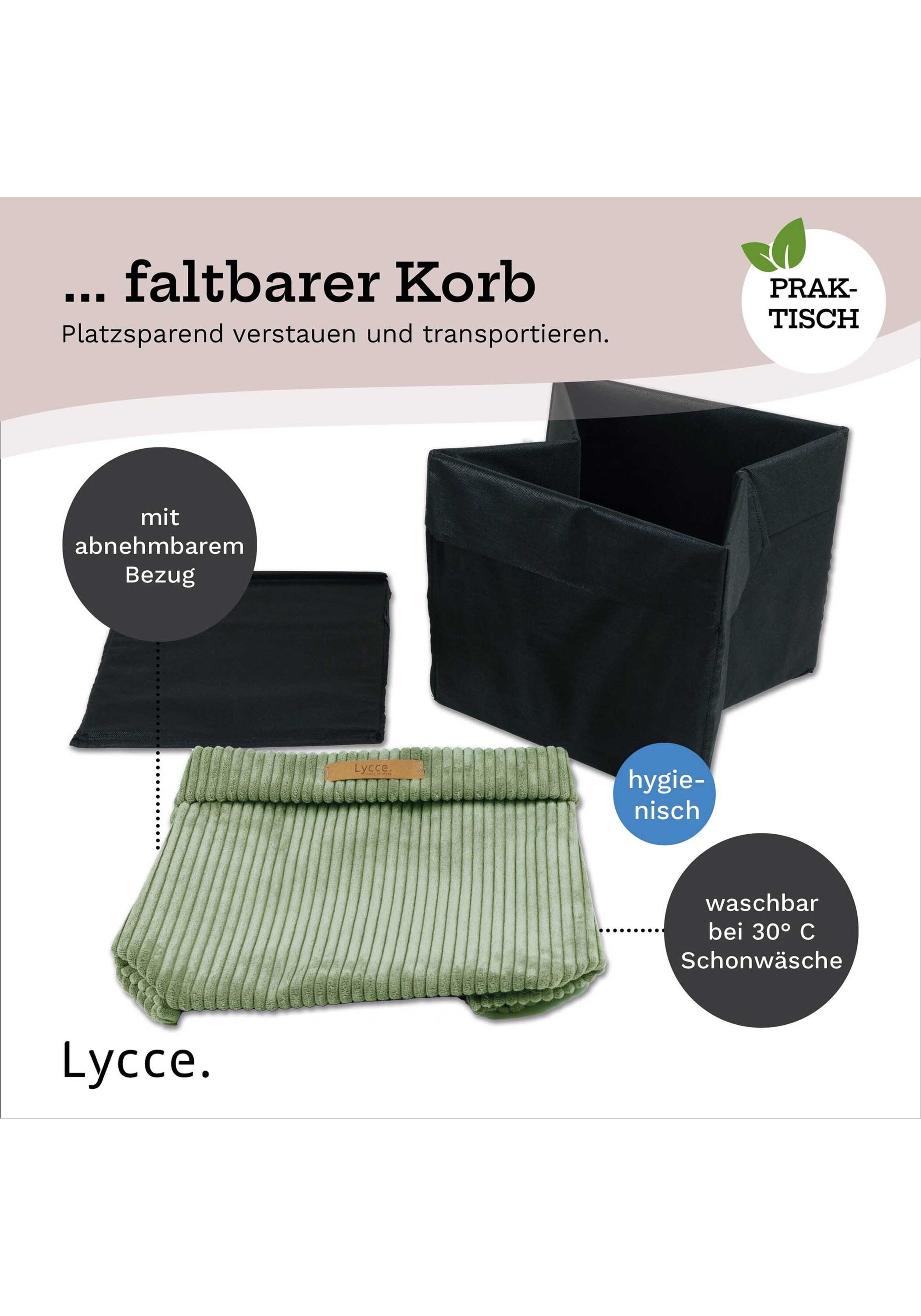 Lycce Aufbewahrungsbox »Aufbewahrungskorb Faltbare Aufbewahrungsbox Cord 1P 1er Pack«
