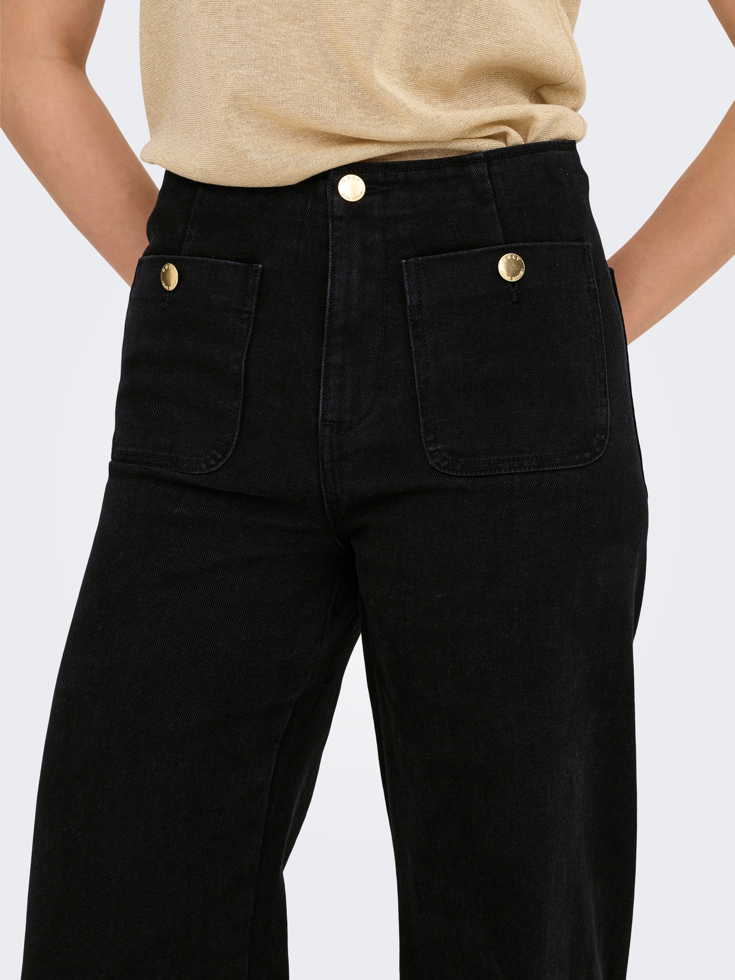 ONLY High-waist-Jeans "ONLMADELINE HW WD POCKET DNM GUA554 NOOS" Baumwollmi günstig online kaufen