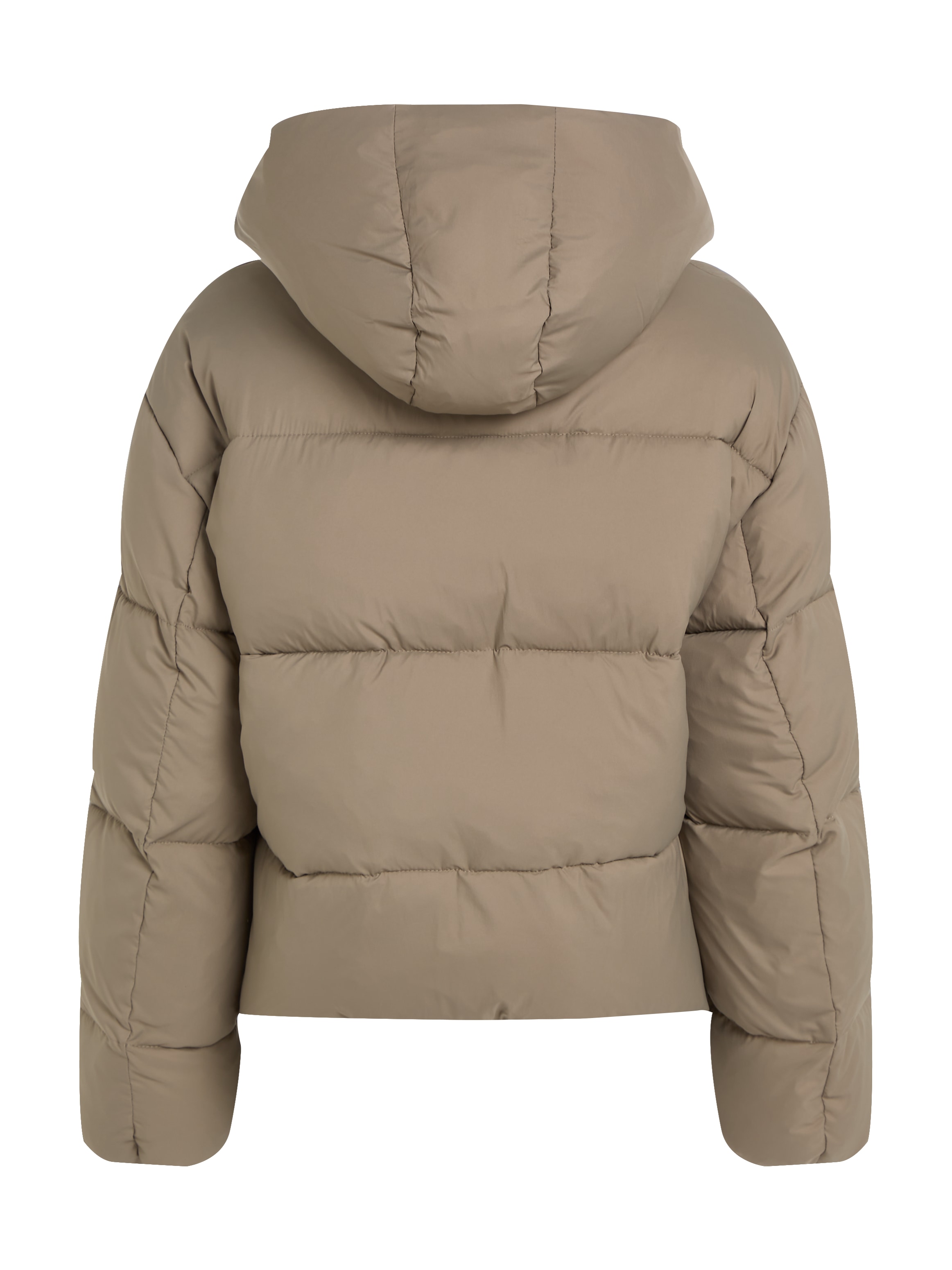 Calvin Klein Jeans Steppjacke »LOGO SHORT HOODED PUFFER«, mit Kapuze, mit Logoprägung