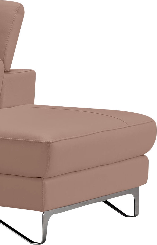 Egoitaliano Ottomane »Princess, elegantes Designsofa mit erstklassigem Sitzkomfort,«, inkl. verstellbarem Kopfteil und edle Designmetallfüße