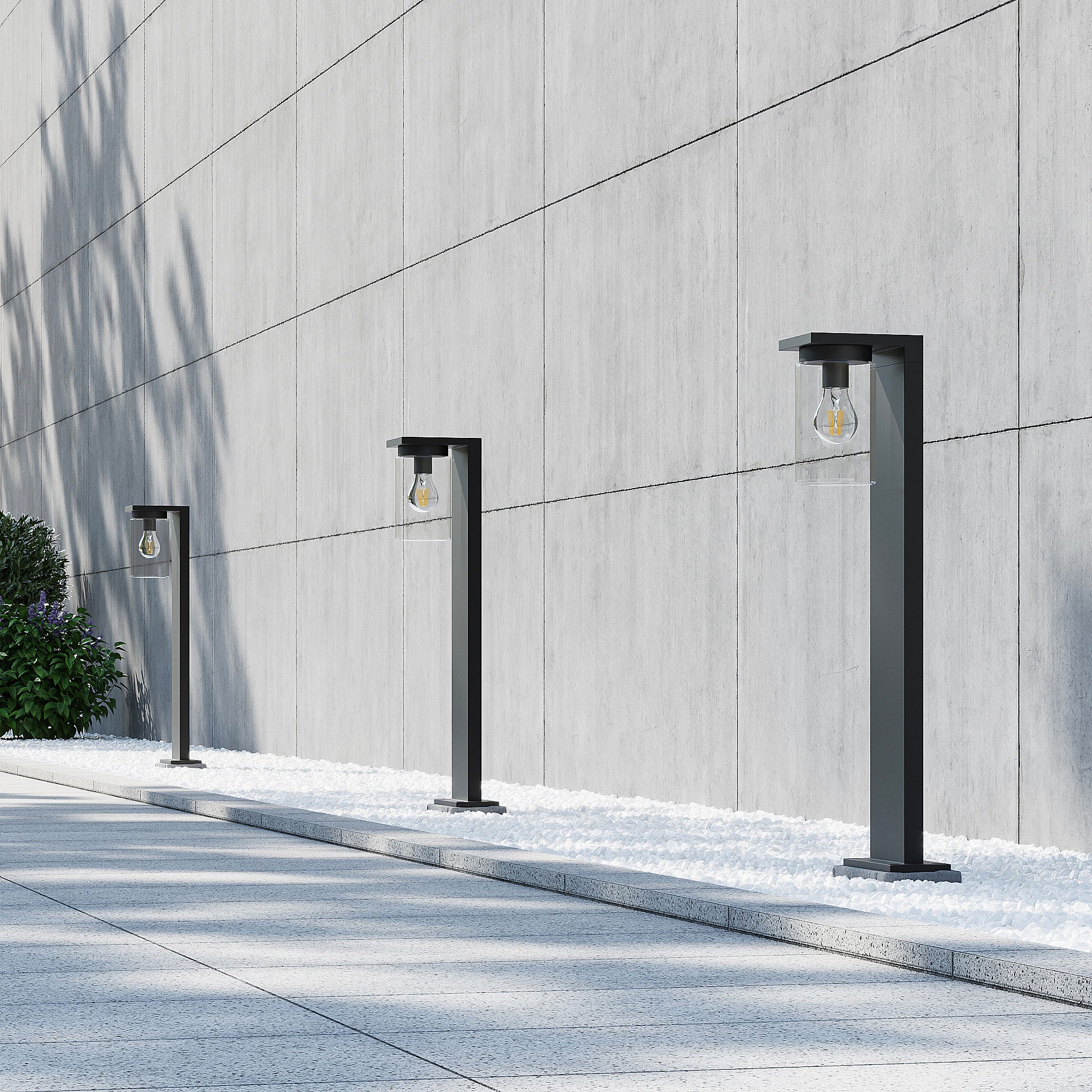 TRIO Leuchten Außen-Stehlampe »ARDILA, Stehleuchte Outdoor Garten Terrasse, exkl 1xE27 max 40W«, 1 flammig, Leuchtmittel E27 | Leuchtmittel wechselbar, Garten Stehlampe IP44 mit Dämmerungssensor, Pollerleuchte Höhe 65cm