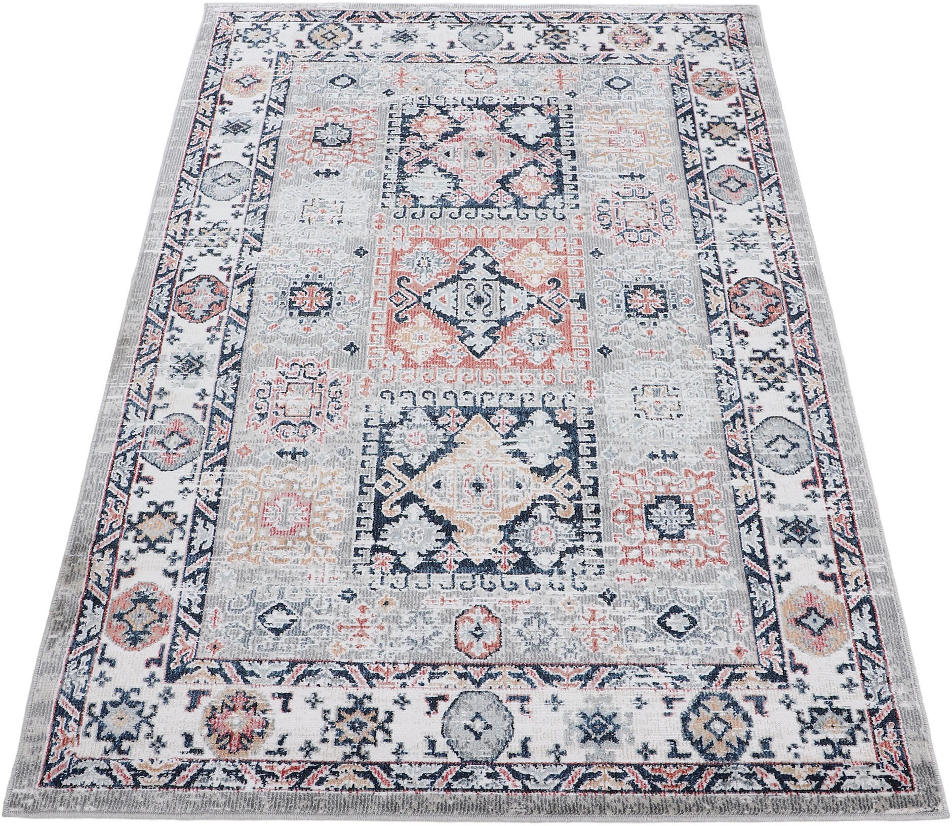carpetfine Teppich "Vintage Kazach" rechteckig 6 mm Höhe Orient Vintage Loo günstig online kaufen