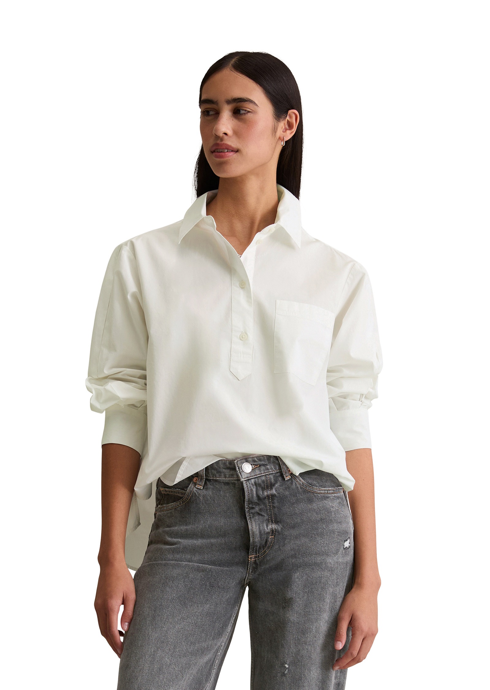 Marc OPolo DENIM Langarmbluse "aus softem Popeline" günstig online kaufen