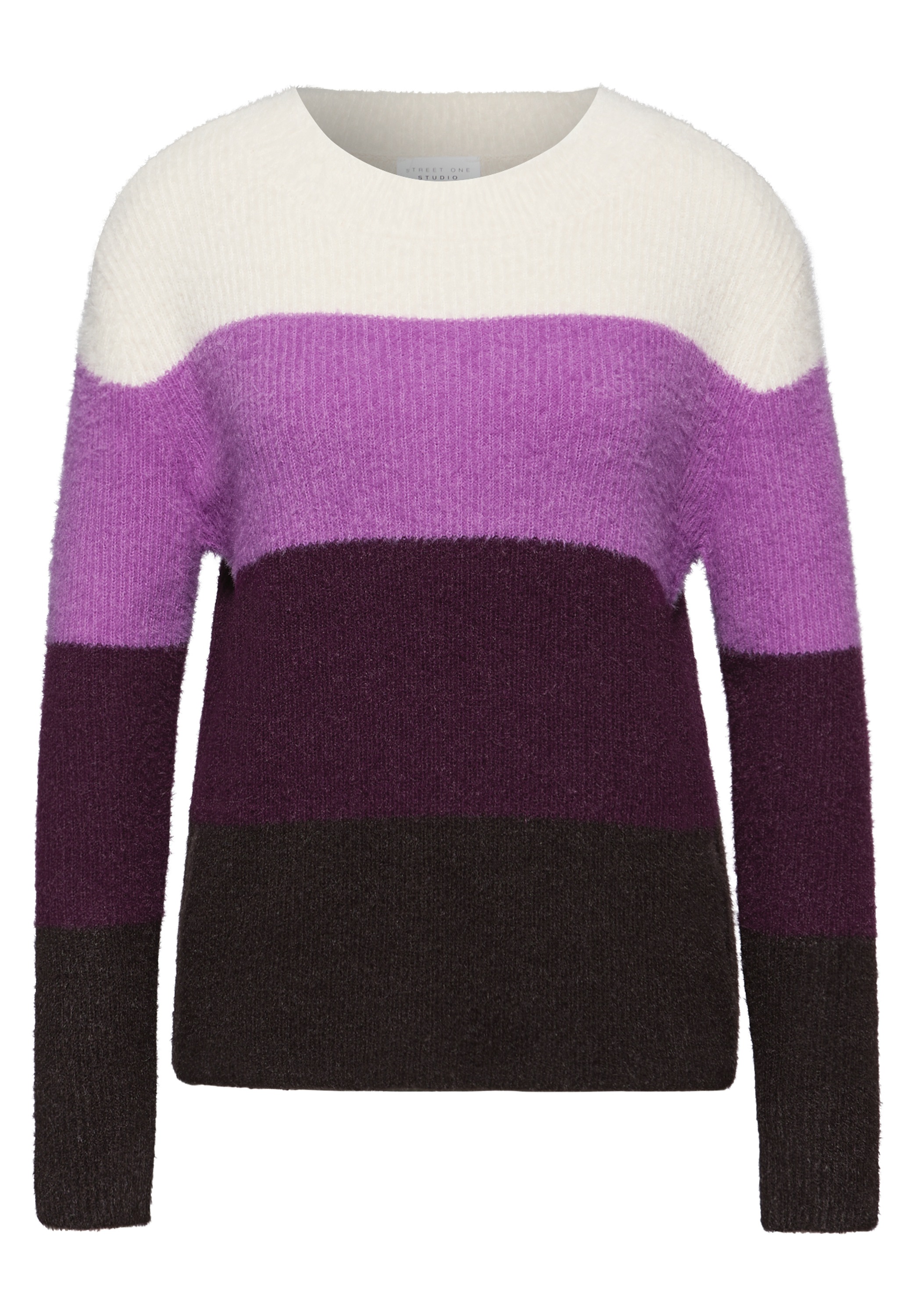 STREET ONE STUDIO Strickpullover mit buntem Streifenmuster