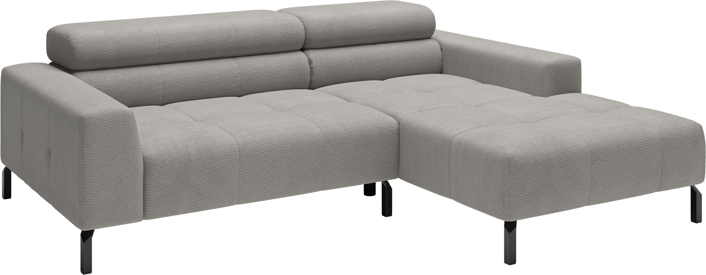 Thumbnail - Home affaire Ecksofa "Ecksofa Claya, L-Form, Kopfteilverstellung, Breite 223 cm" Moderne Steppung, weicher Polsteraufbau...