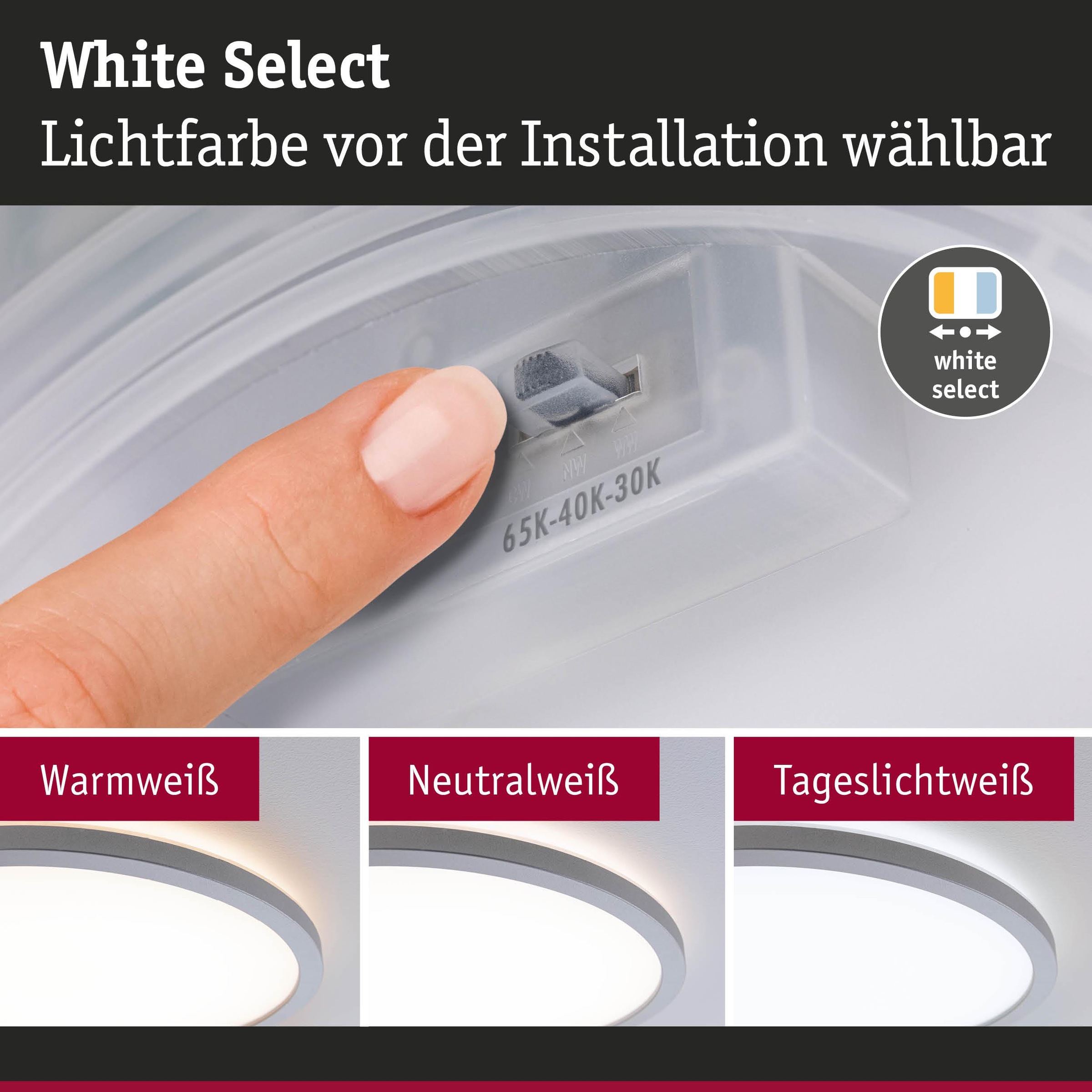 Paulmann LED Panel »Atria Shine IP44 rund 398mm 20,8W 2800lm 3000 - 6500K Chrom matt« LED-Modul 1 Stk. Tageslichtweiß Farbwechsler