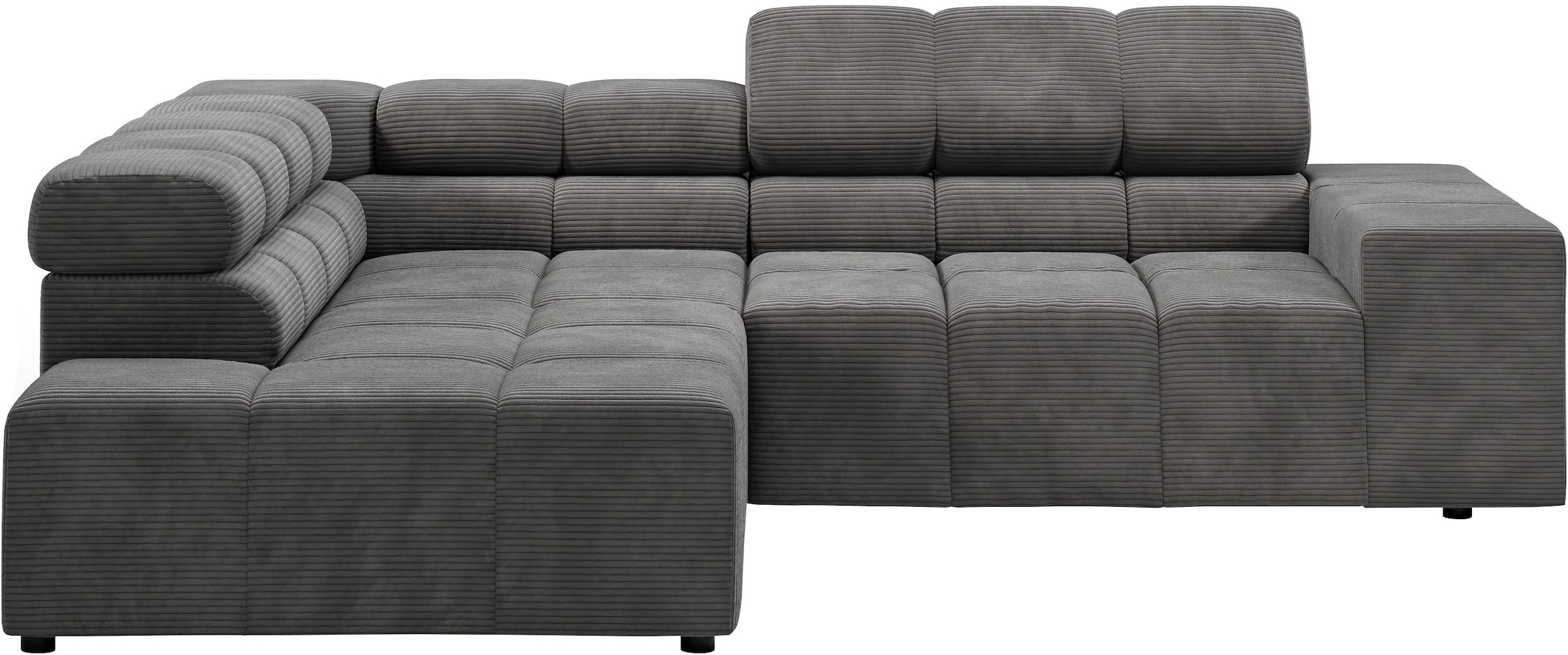 INOSIGN Ecksofa »Ancona, incl. Kopfteilverstellung + 3 Zierkissen L-Form,«, wahlweise motorische Sitztiefenverstellung, B/T(H: 249/215/70 cm