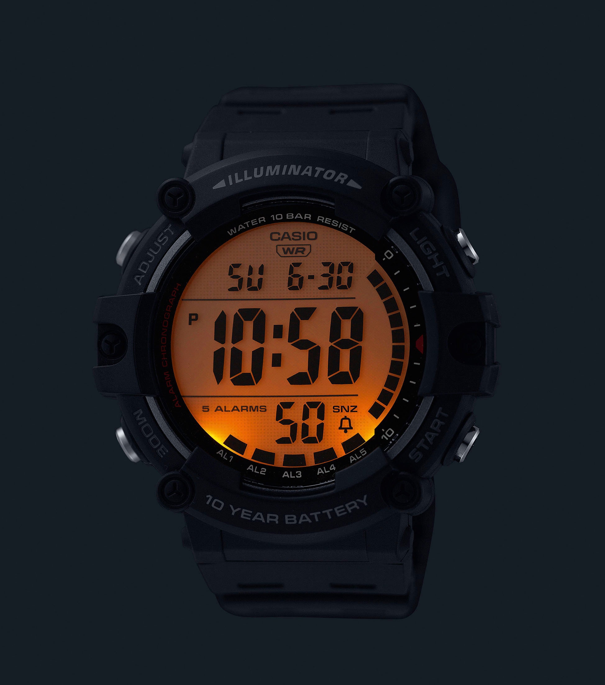 CASIO TIMELESS COLLECTION Chronograph, Quarzuhr, Armbanduhr, Herrenuhr, Digitaluhr, bis 10 bar wasserdicht