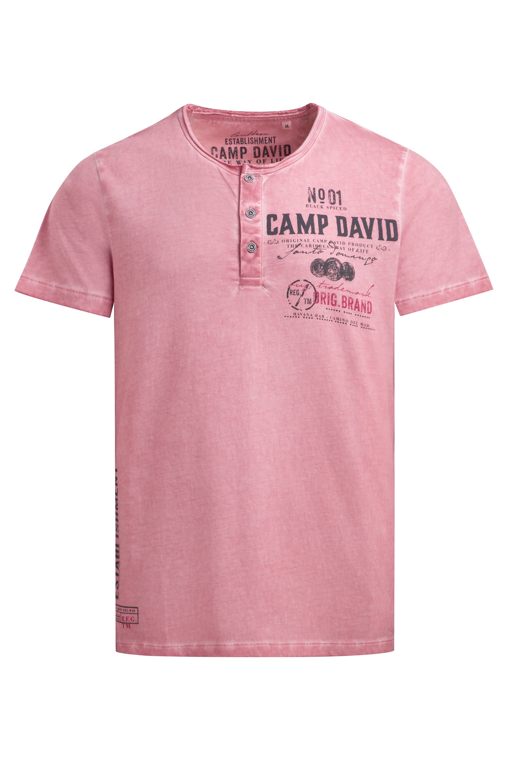 CAMP DAVID Henleyshirt aus Baumwolle