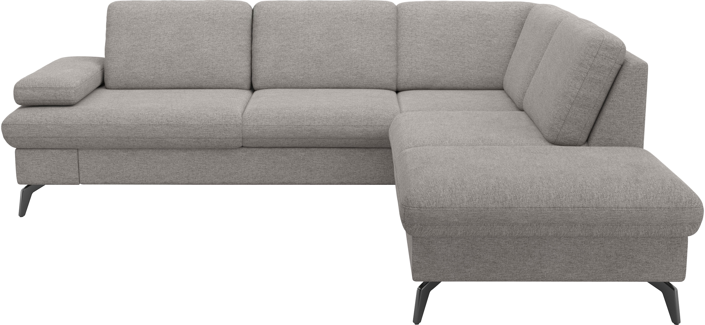 sit&more Ecksofa »Morris Jubi L-Form«, inkl. Armteilfunktion und 1 Zierkissen, wahlweise mit Bettfunktion