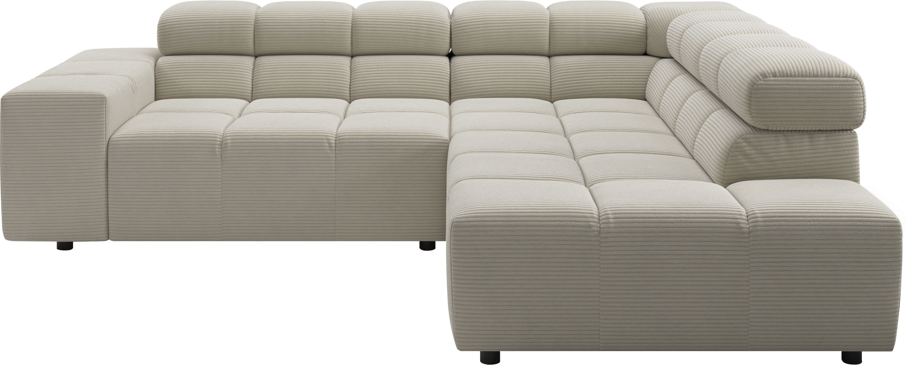 Home affaire Ecksofa "Ancona, Ecksofa, incl. Kopfteilverstellung, Breite 249 cm, L-Form" wahlweise elektrische Sitztiefenverstellung