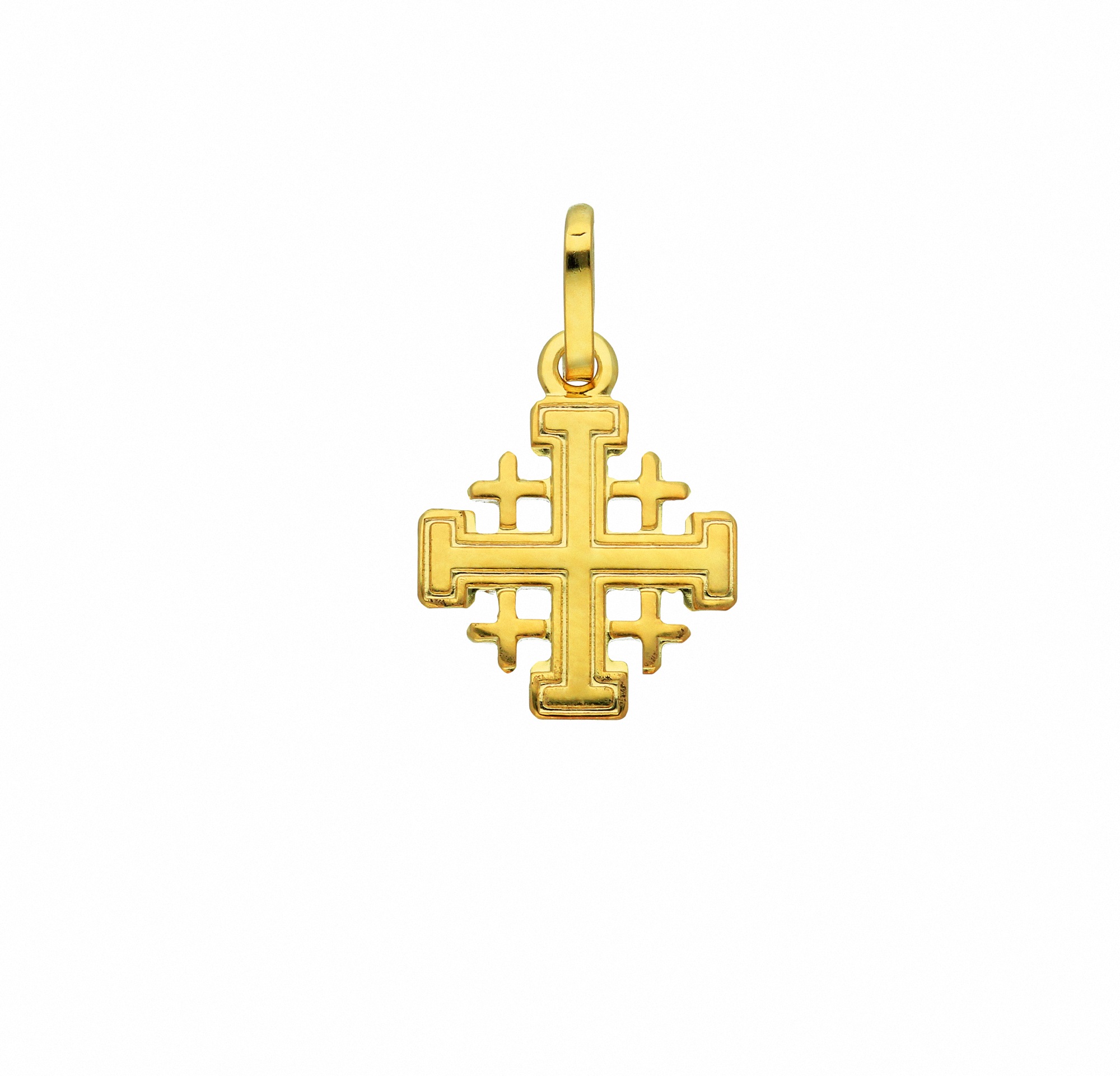 ADELIA ́S Damen Kettenanhänger "Damen & Herren 585 Gold Kreuz Anhänger Jerusalem", Damen, Gelbgold 585 Gold, gold, Gelbgold 585, Gold,