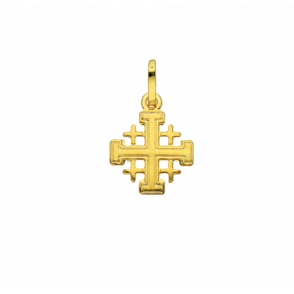 Adelia´s Kette mit Anhänger »585 Gold Kreuz Anhänger Jerusalem« Schmuckset Set mit Halskette