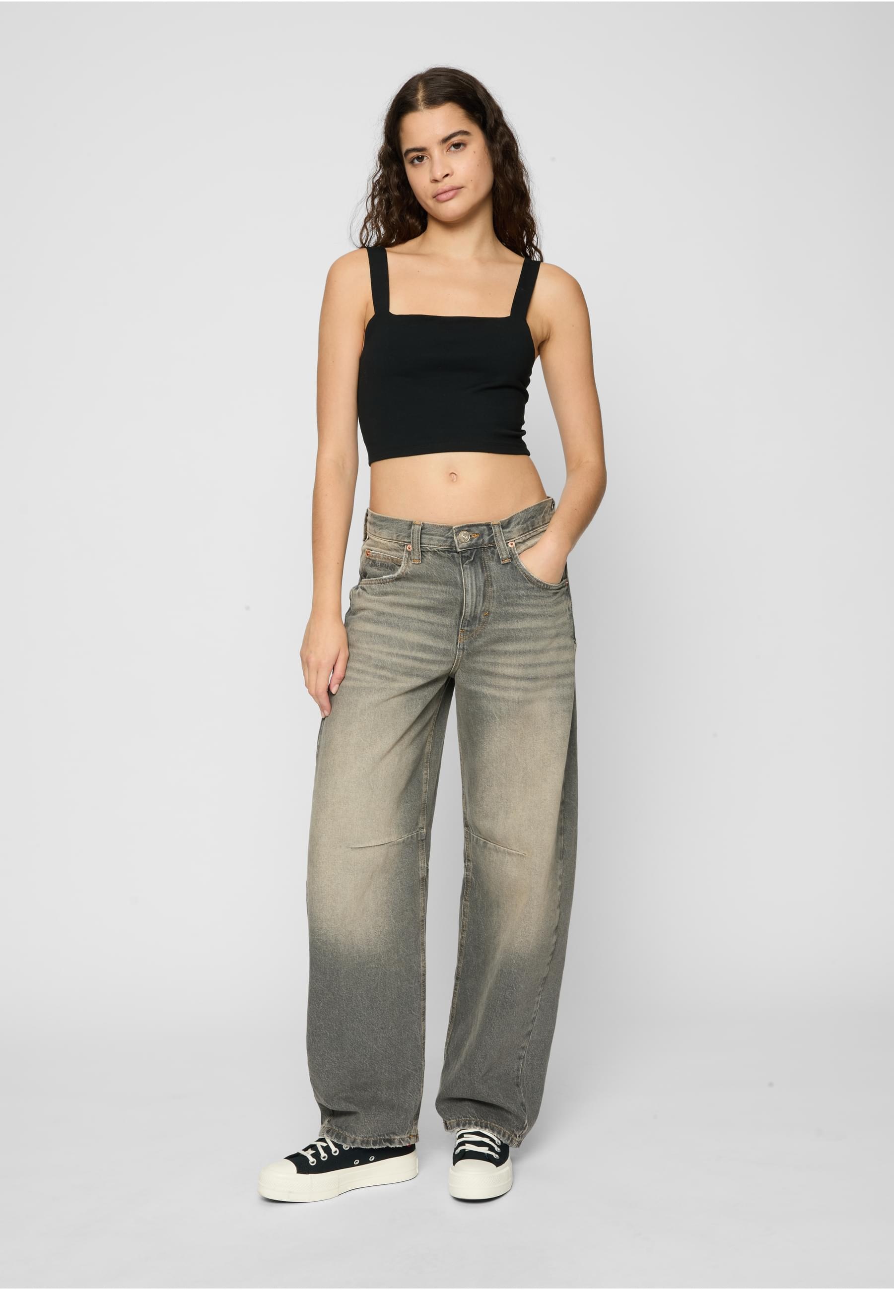 URBAN CLASSICS T-Shirt »Urban Classics Damen Ladies Cropped Top 2-Pack«, (1 tlg.)