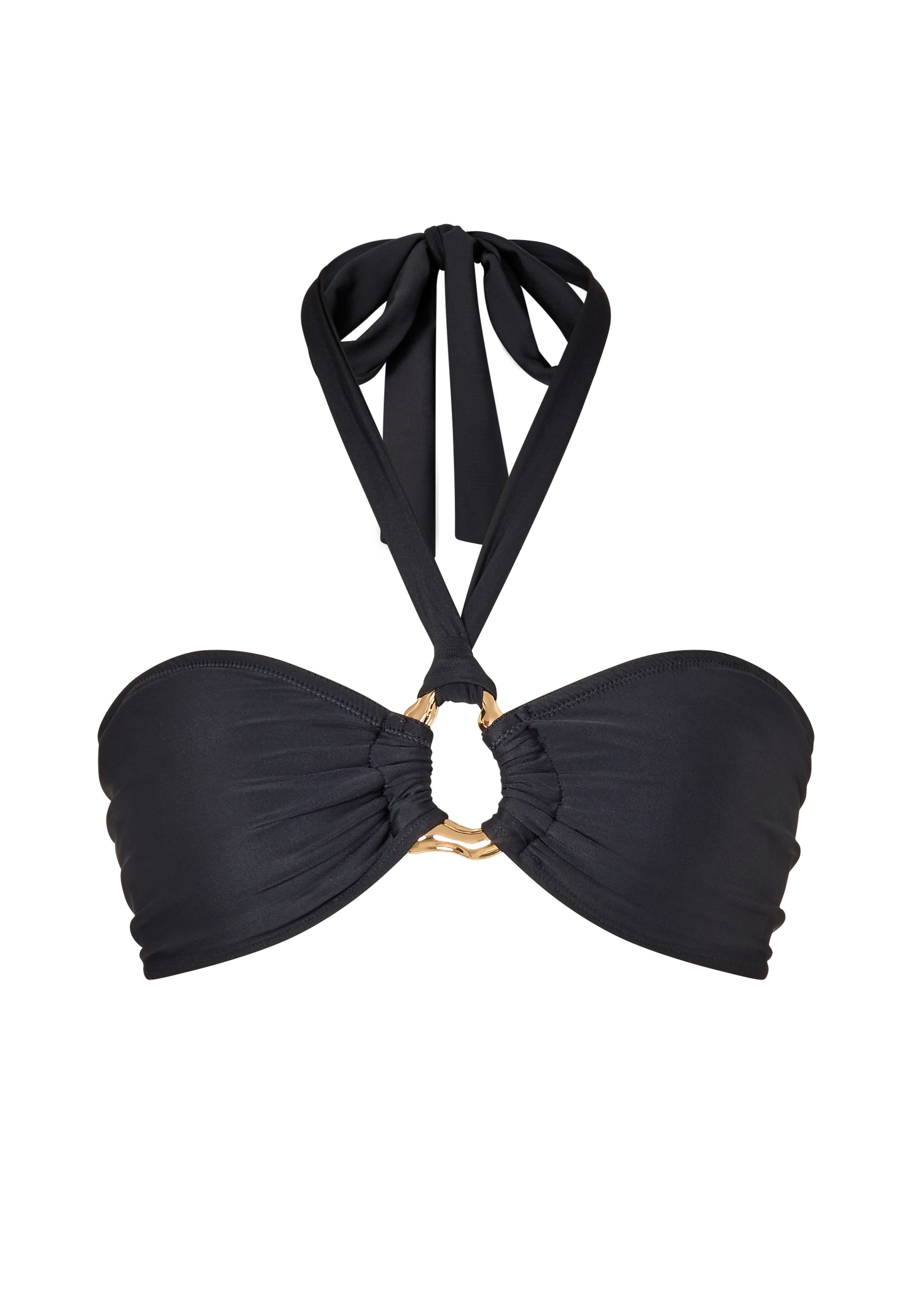 Moda Minx Triangel-Bikini-Top »Irregular Hoop Halter Bandeau Top«, (1 St.), mit edlem Schmuckelement