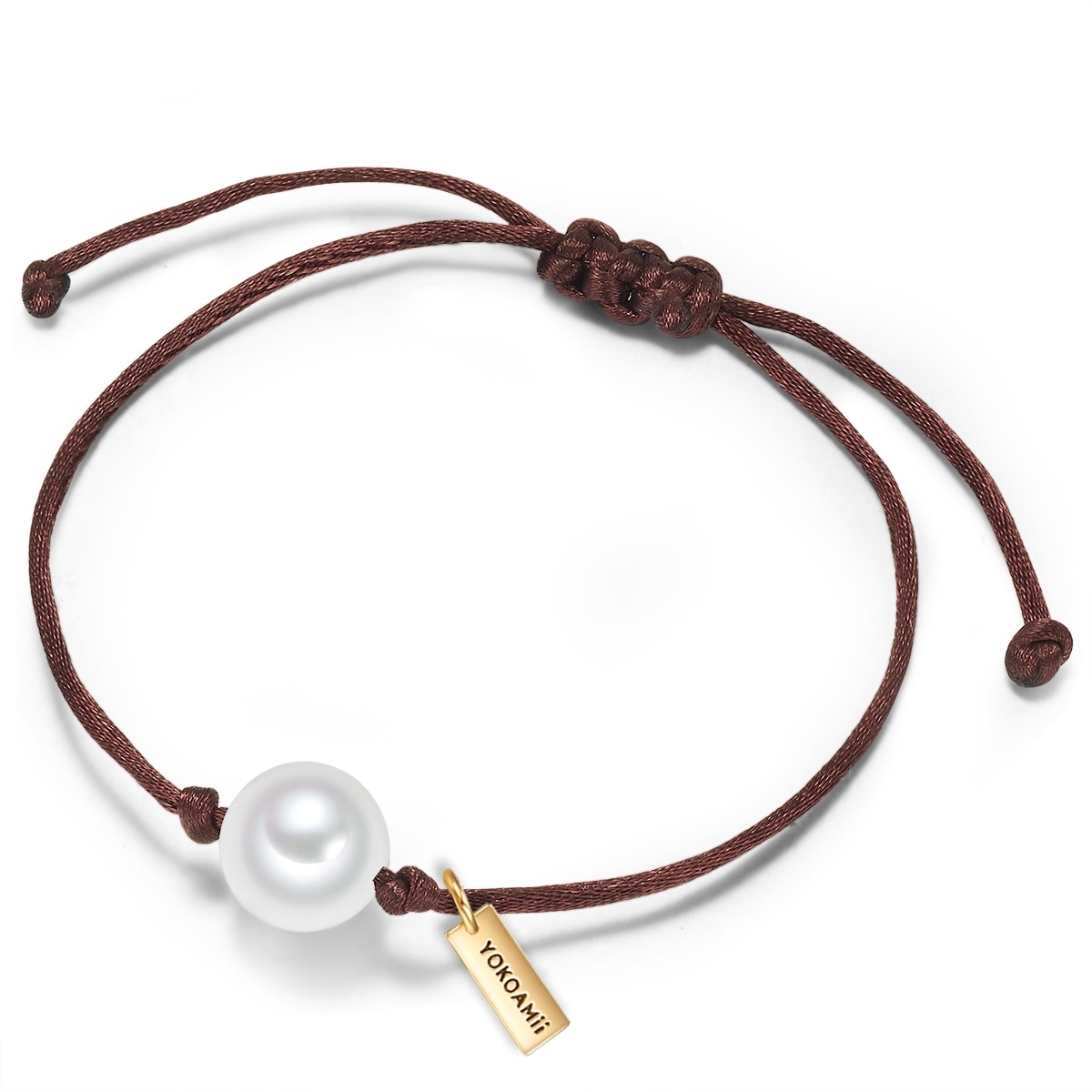 Armband YOKOAMII "Y100", braun, Armbänder, Damen, Perlen, Armband, mit Perle