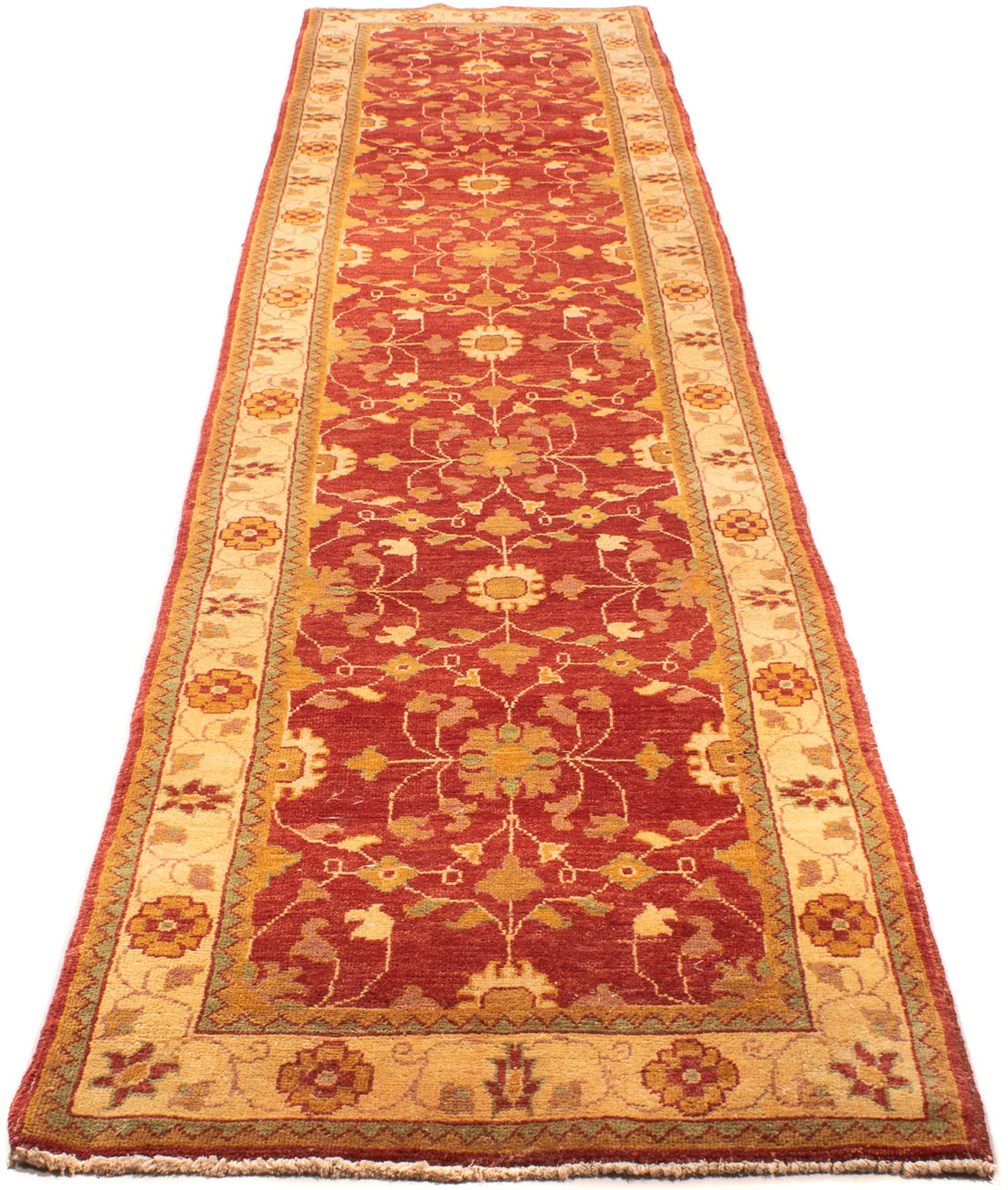 morgenland Orientteppich "Ziegler - 393 x 82 cm - rot", rechteckig, 6 mm Höhe, Wohnzimmer, Handgeknüpft, Einzelstück mit