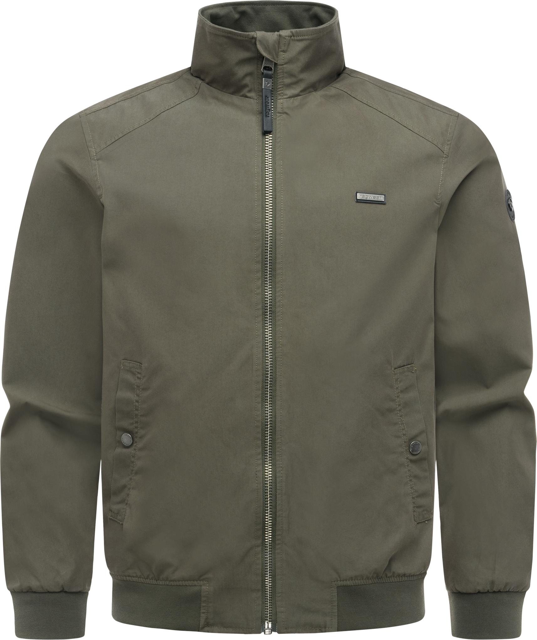Outdoorjacke RAGWEAR "Izzyk YOUMODO", Herren, Gr. 4XL (60), olivgrün, Obermaterial: 65% Baumwolle, 35% Polyester; Innenfutter: 65% Polyester, 35% Baumwolle; Ärmelfutter: 100% Polyester, gerade hüftbedeckend, hoch geschlossener Ausschnitt, Rippbündchen, Ja
