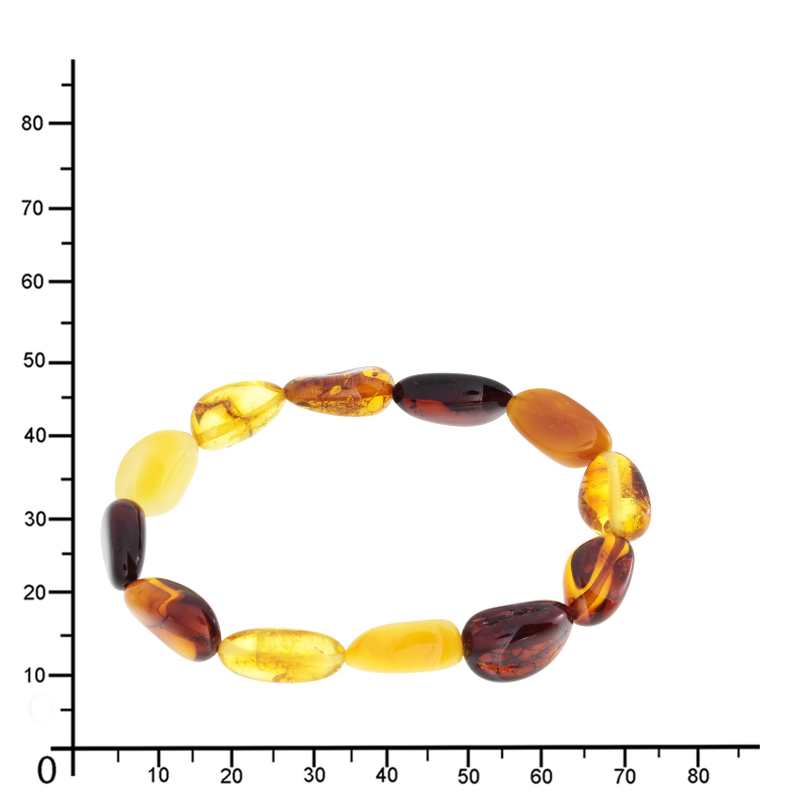 Armband OSTSEE-SCHMUCK "- Caira - Bernstein -" Gr. 16, bunt (mehrfarbig), Armbänder, Damen, Bernstein, Armband 2