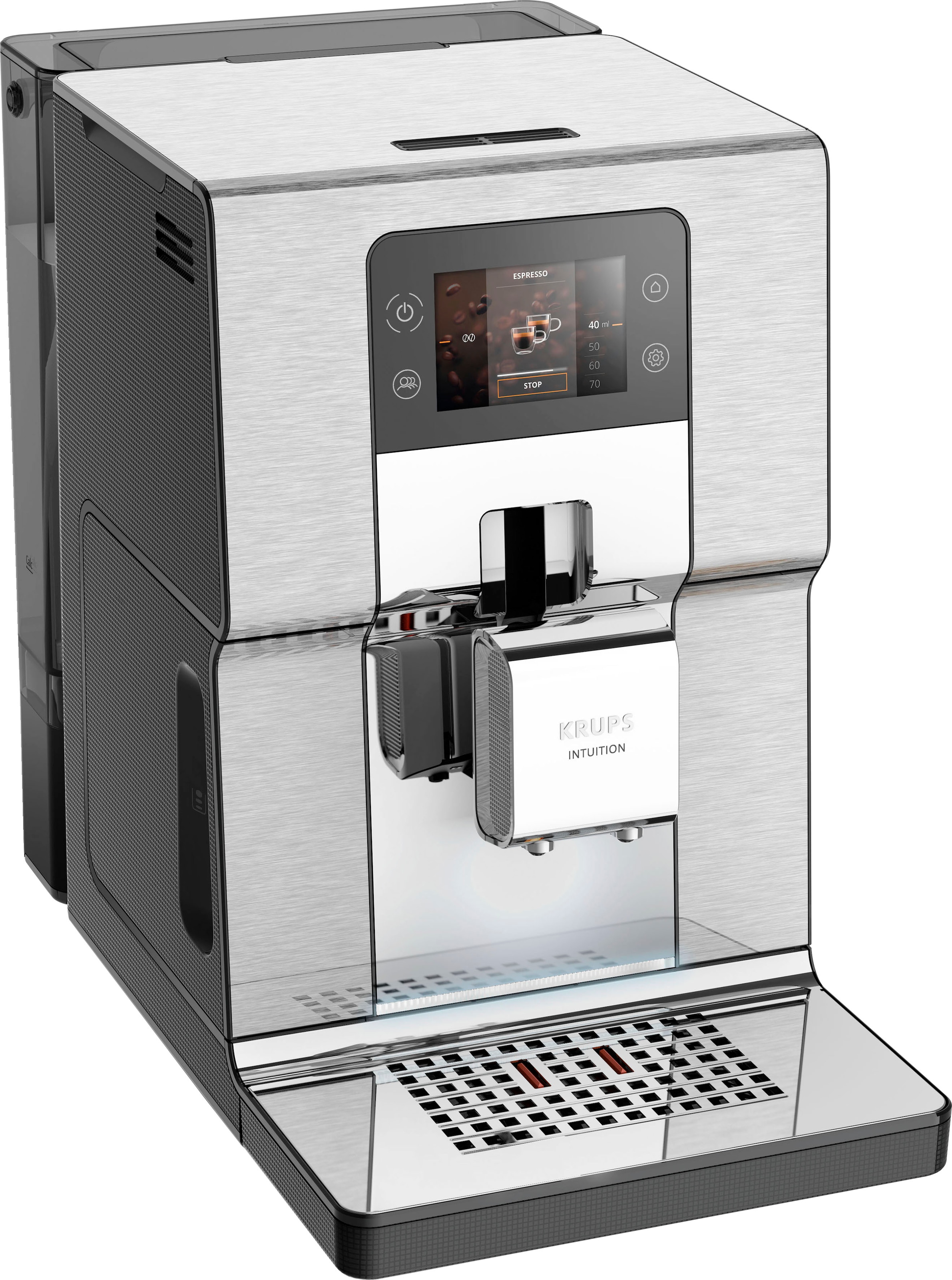 Heiß- geräuscharm, Kaffeevollautomat | Krups auf Farb-Touchscreen »EA877D Kaltgetränke-Spezialitäten, Raten 21 BAUR Experience+«, Intuition und