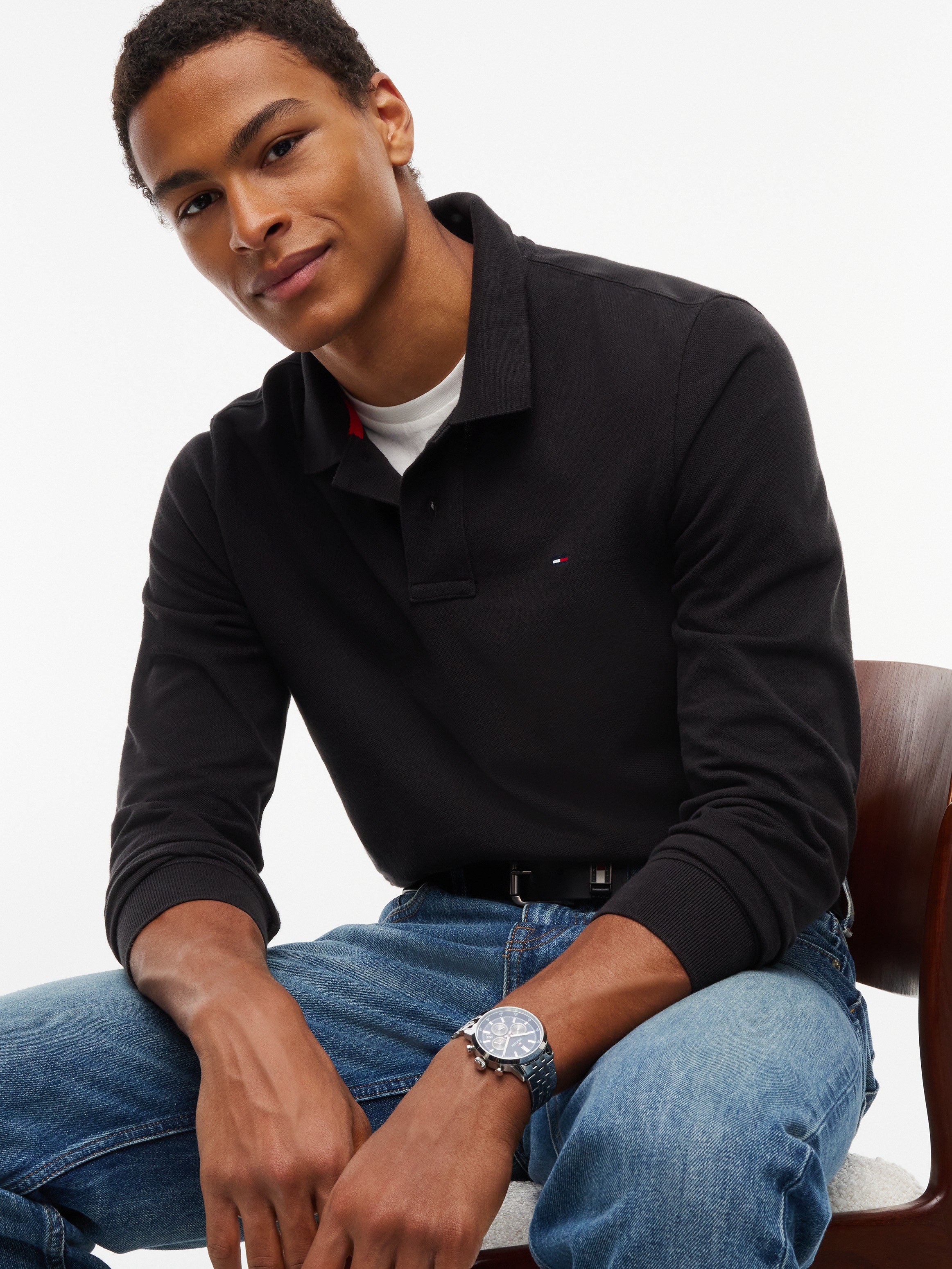 Tommy Jeans Langarm-Poloshirt »REGULAR POLO« Regular fit mit Polokragen