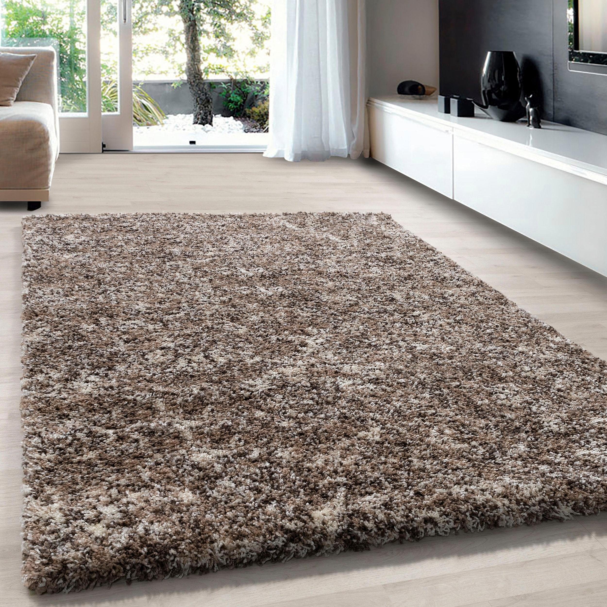 Ayyildiz Teppiche Hochflor-Teppich "Enjoy Shaggy,auch als Läufer und in Rund" rechteckig 50 mm Höhe Shaggy, Langflor, meliert, Wohnzimmer, Schlafzimmer