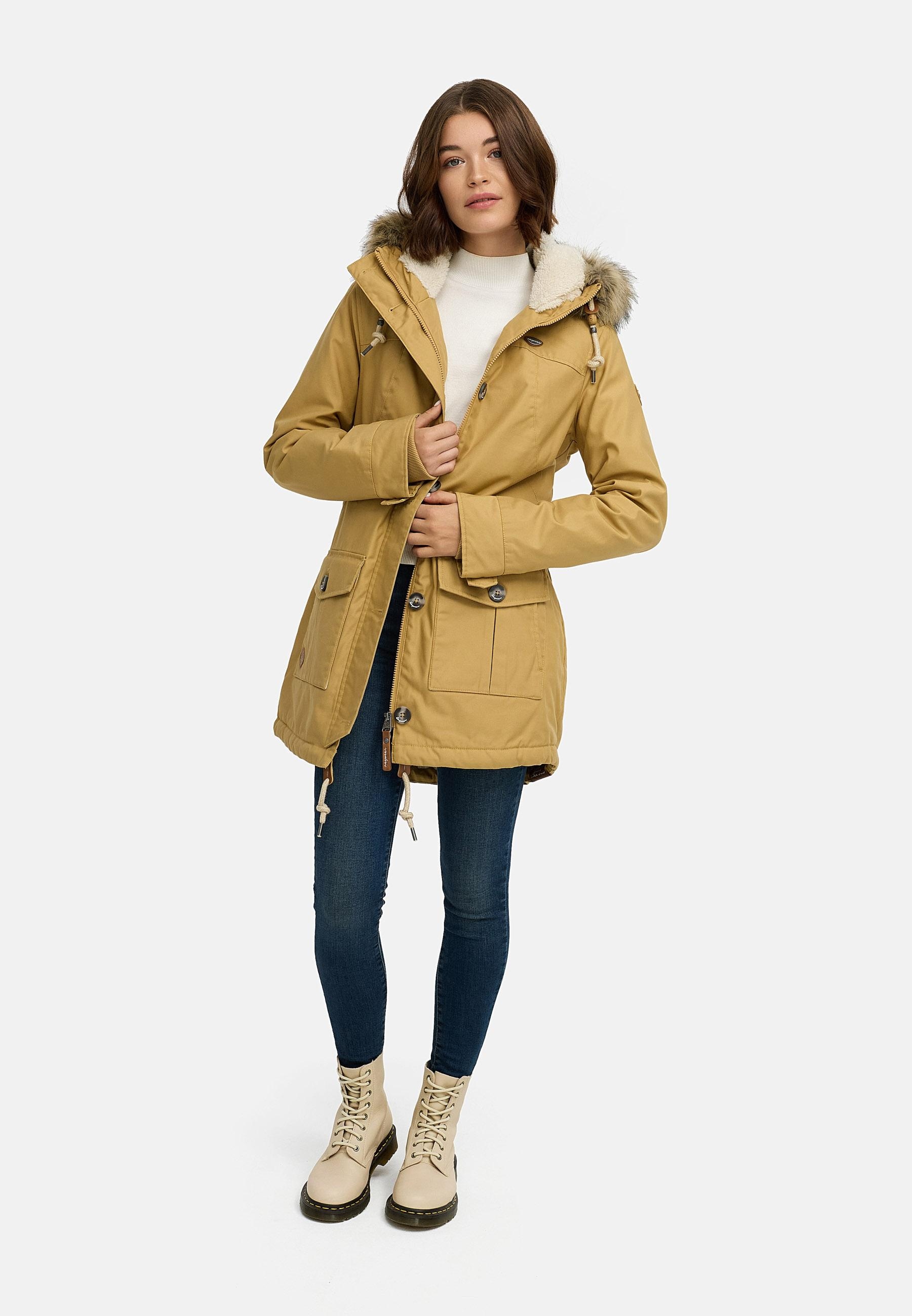 Ragwear Outdoorjacke »Jane YOUMODO«, mit Kapuze, Leicht gefütterte Winterjacke mit Kapuze