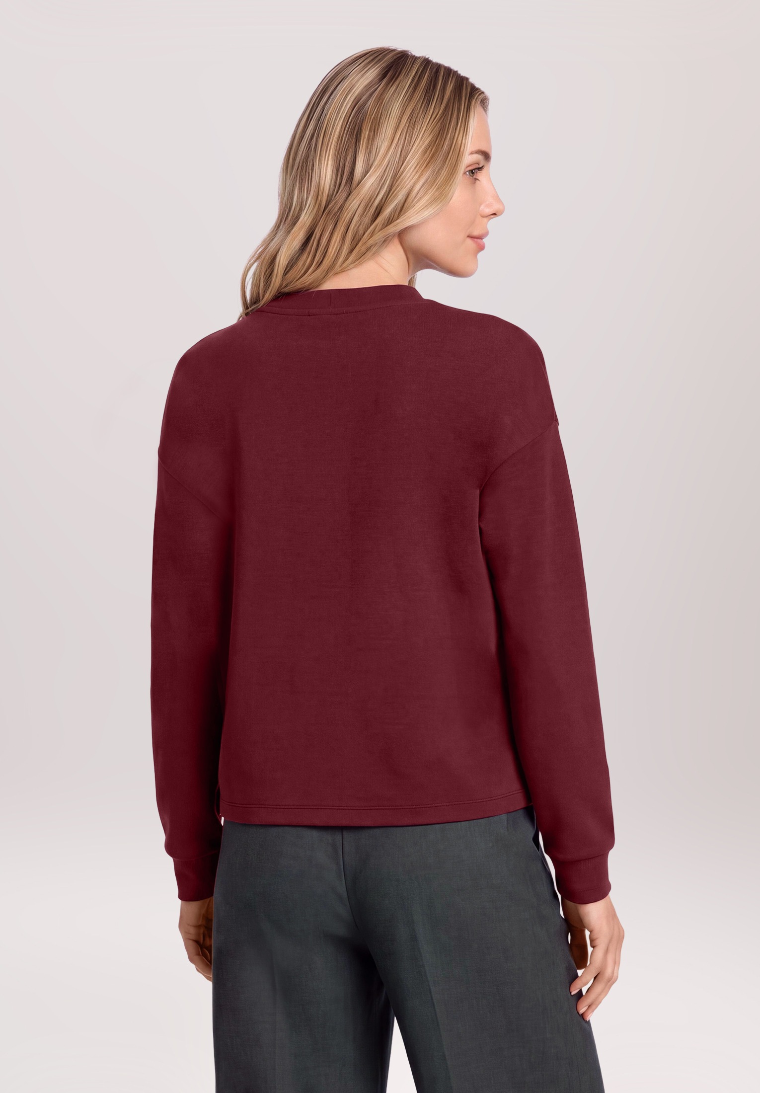 Betty&Co Sweatshirt »Damen mit Stehkragen«
