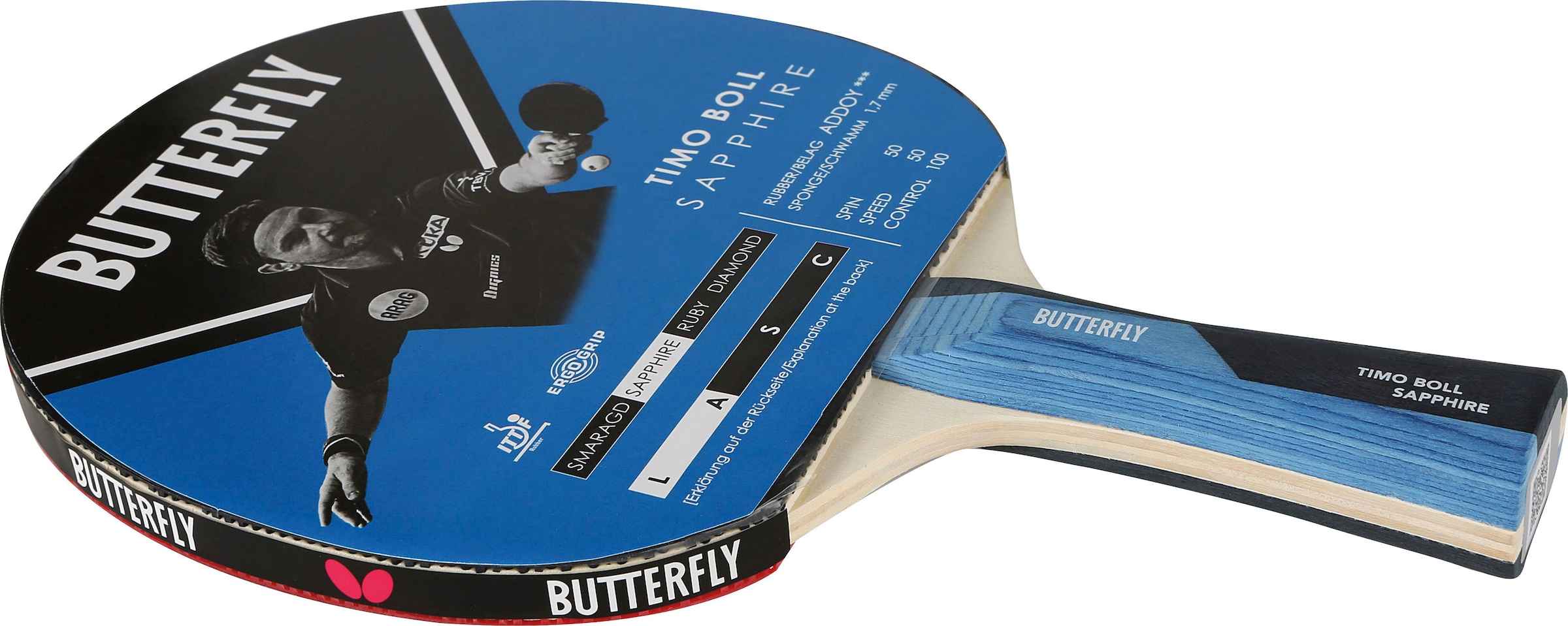 Butterfly Tischtennisschläger "Timo Boll Sapphire TT Schläger"