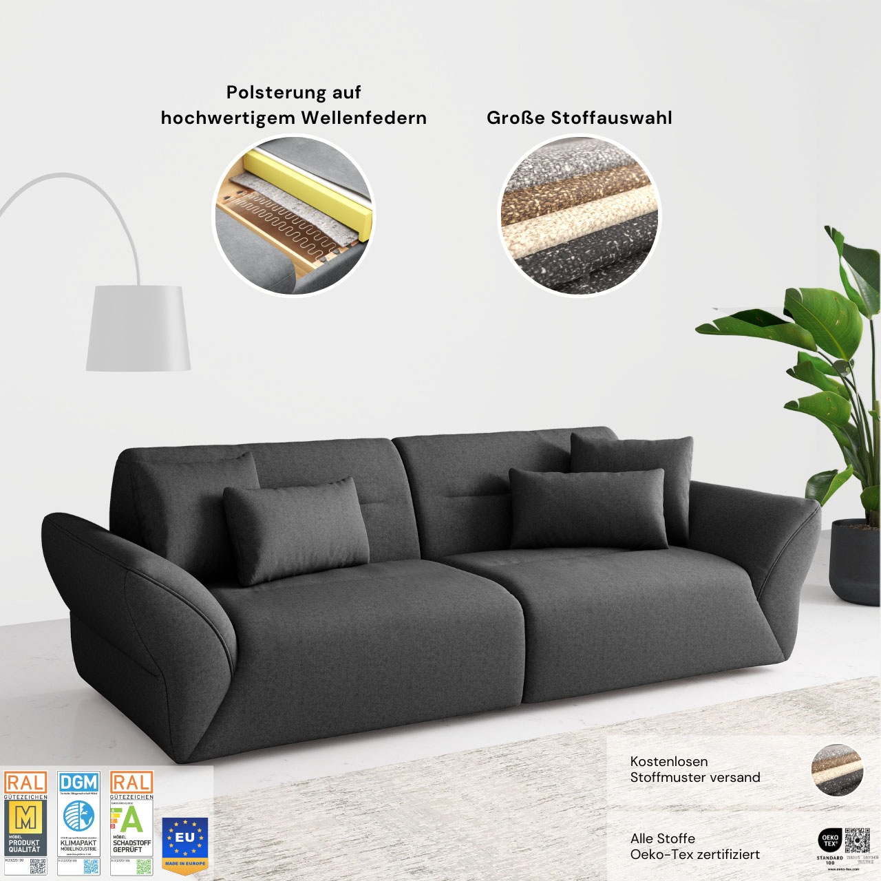 Thumbnail - sit&more Big-Sofa "Dali"