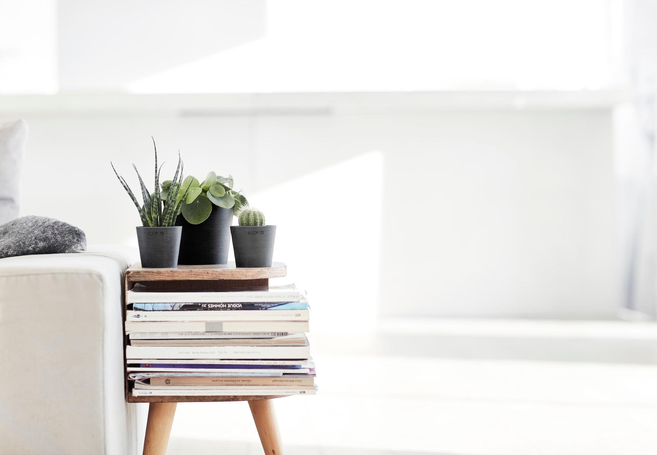 ECOPOTS Blumentopf »AMSTERDAM Mini Dark Grey«, BxTxH: 8x8x7 cm