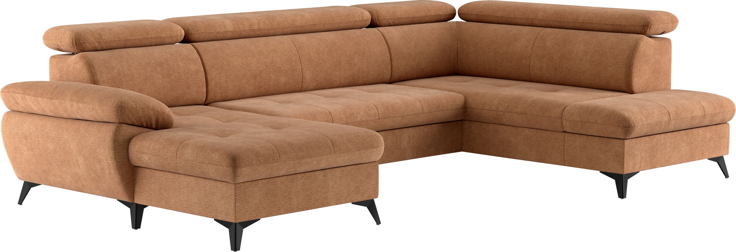 COTTA Wohnlandschaft »Hudson U-Form«, mit Kopfteilverstellung, wahlweise mit Bettfunktion & Bettkasten