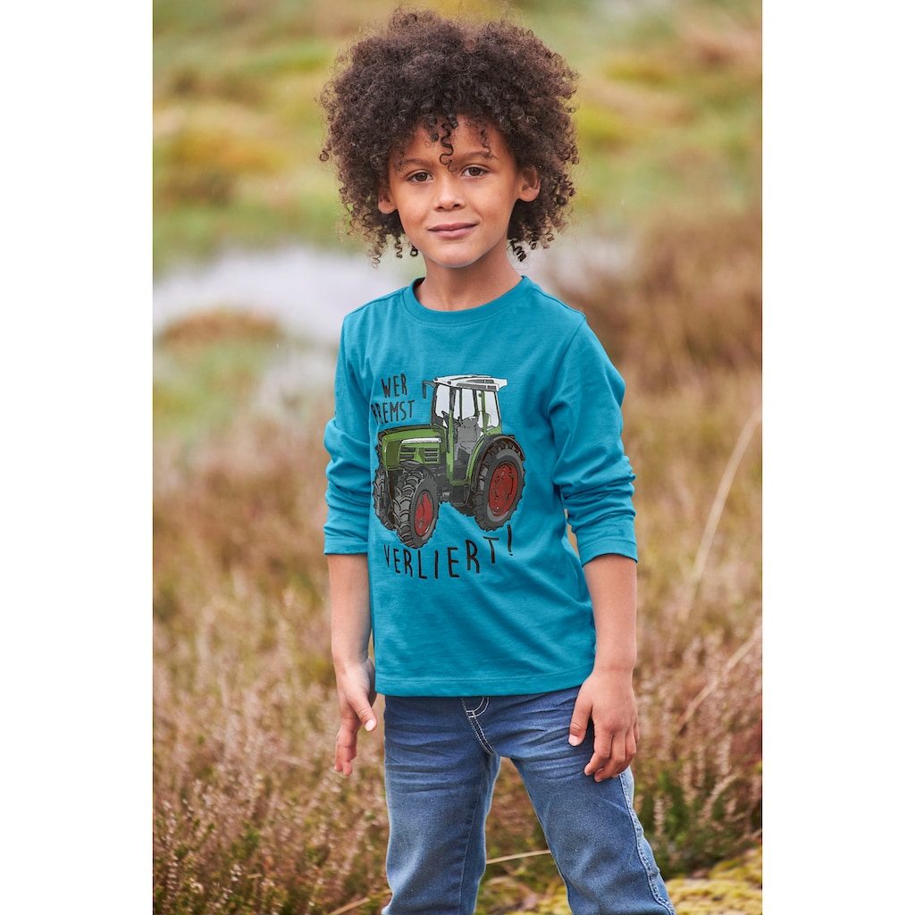 KIDSWORLD Langarmshirt »Traktoren«, (Packung, 2 tlg.)