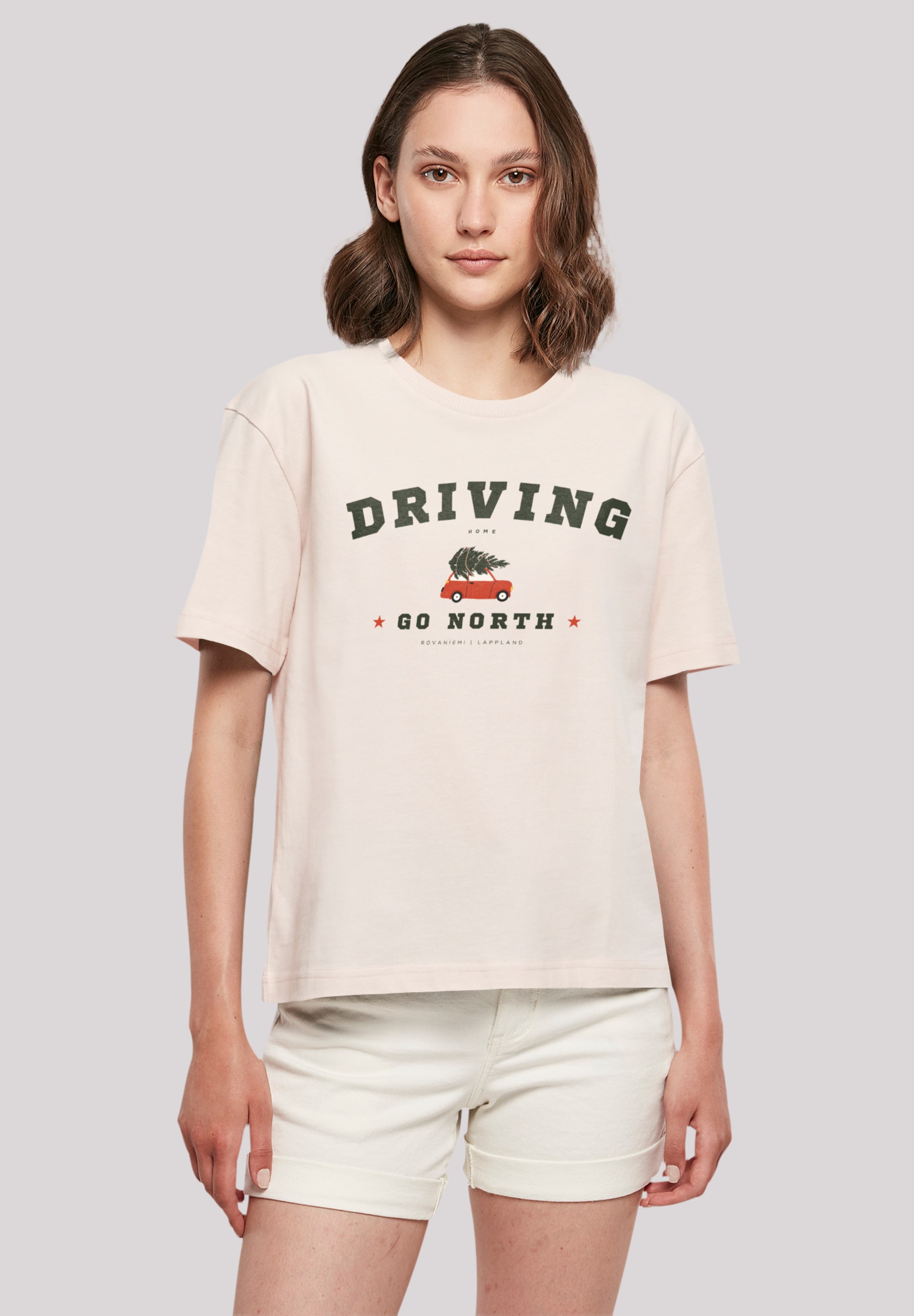 | für »Driving T-Shirt Weihnachten«, F4NT4STIC Weihnachten, BAUR Geschenk, Home bestellen Logo