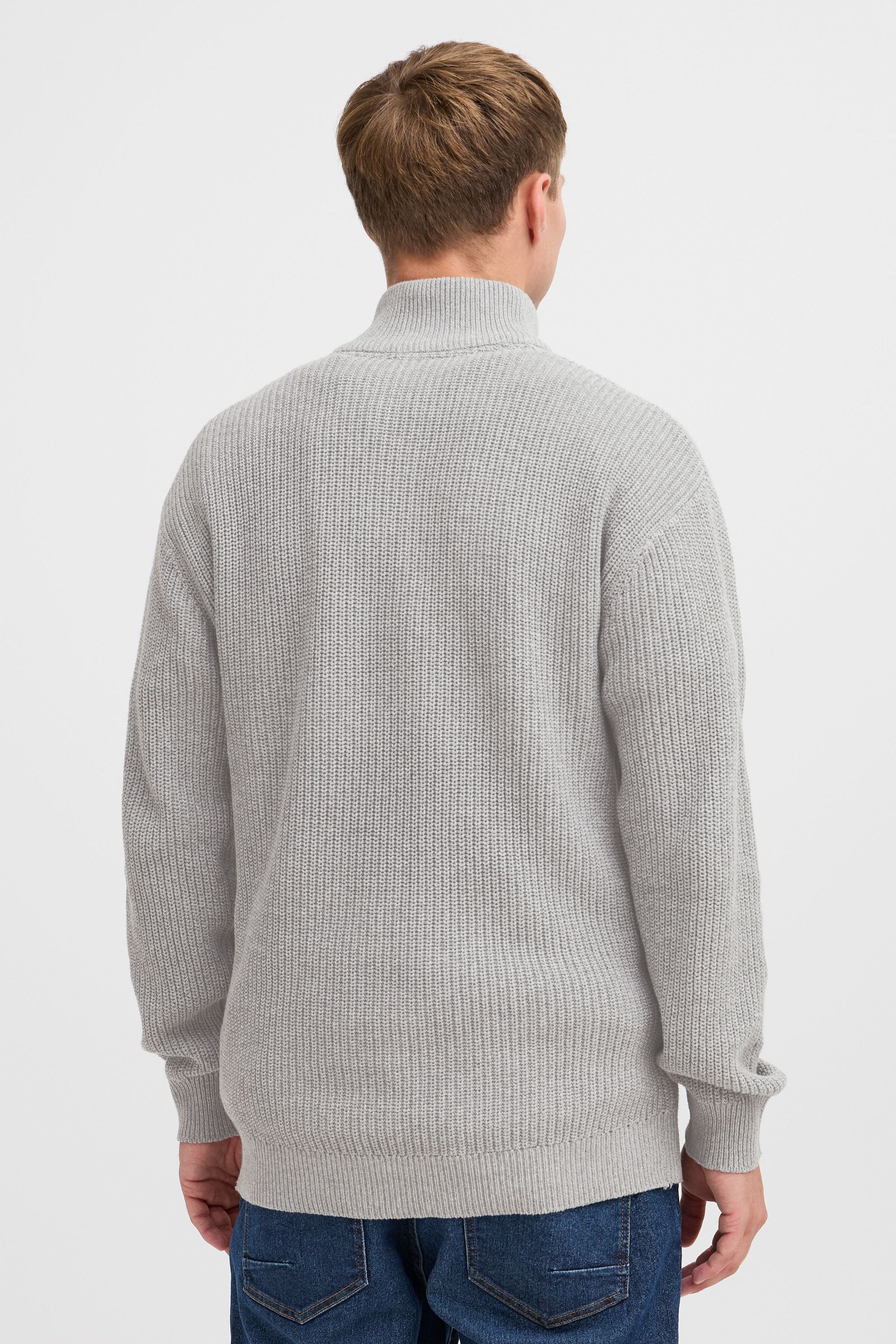 !solid Troyer SOLID "Troyer SDGoma", Herren, Gr. 3XL, grau (griffin melange), Obermaterial: 70% Baumwolle CO recyc.. 30% Polyester Pol. recyc.., Pullover Troyer 3