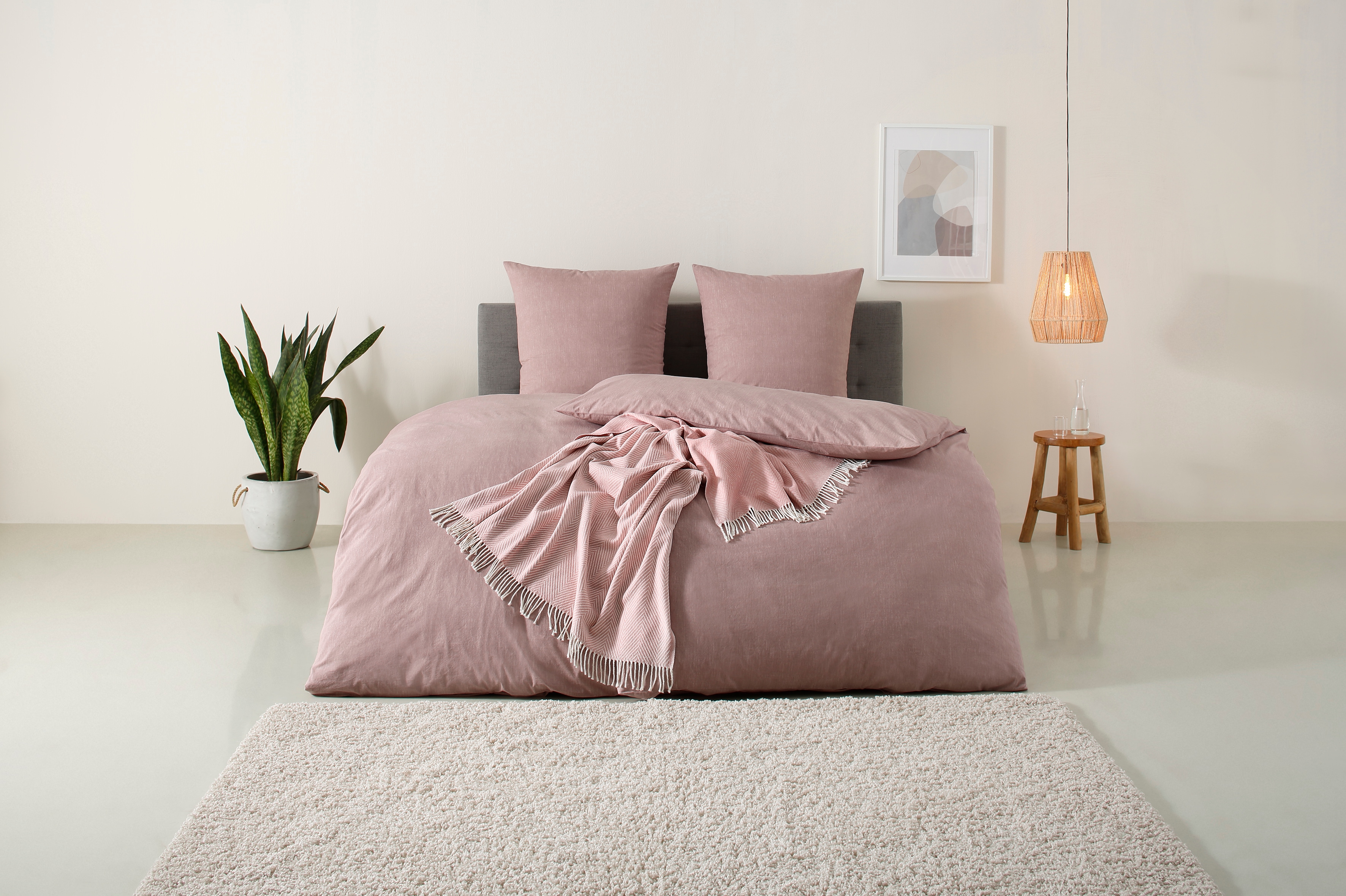 OTTO home "Melli" 2 Bettwäsche aus Baumwolle, Leinen-Look in Melange-Optik