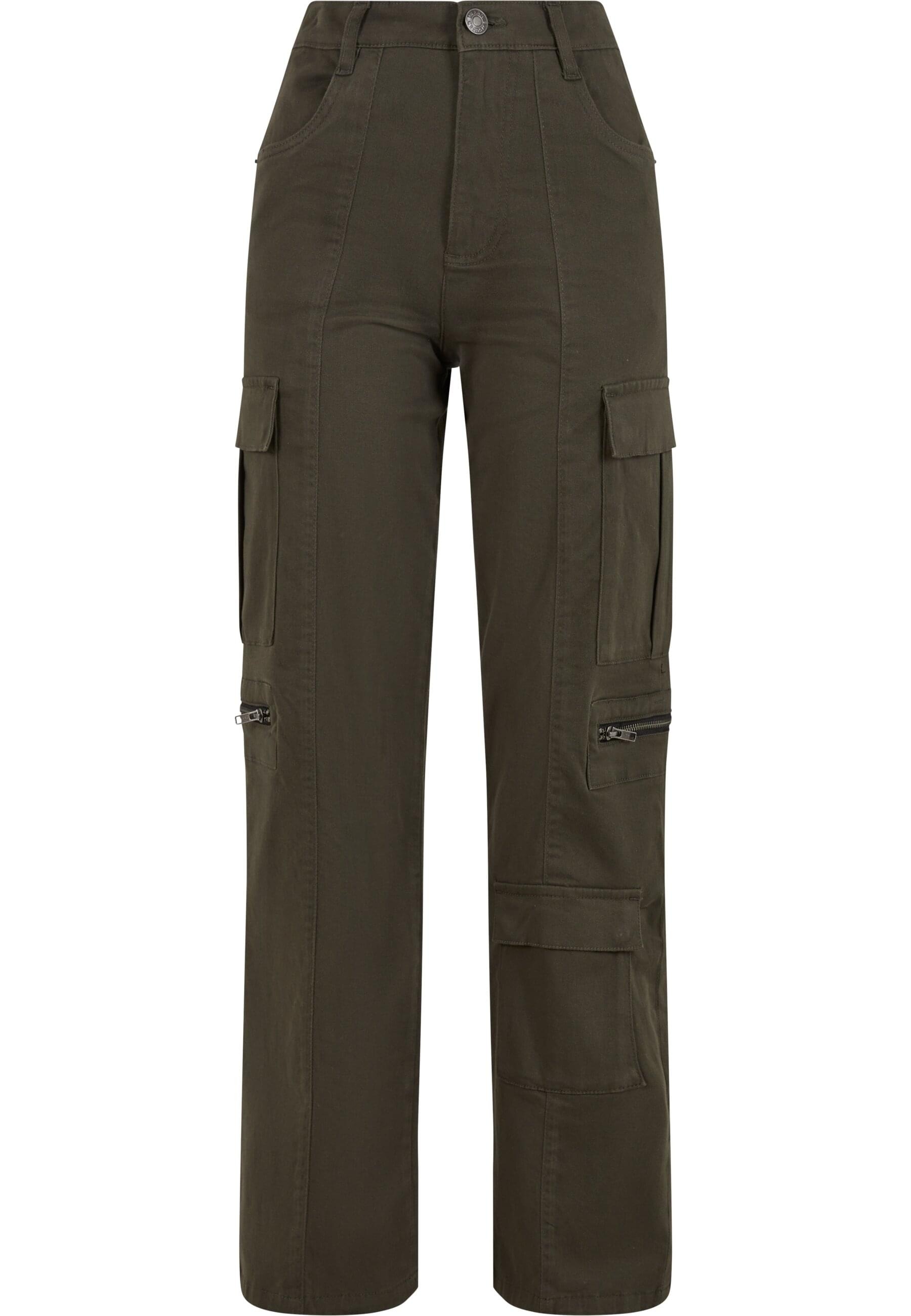 URBAN CLASSICS Stoffhose "Urban Classics Ladies Loose Utility Stretch Twill Pants", (1 tlg.)