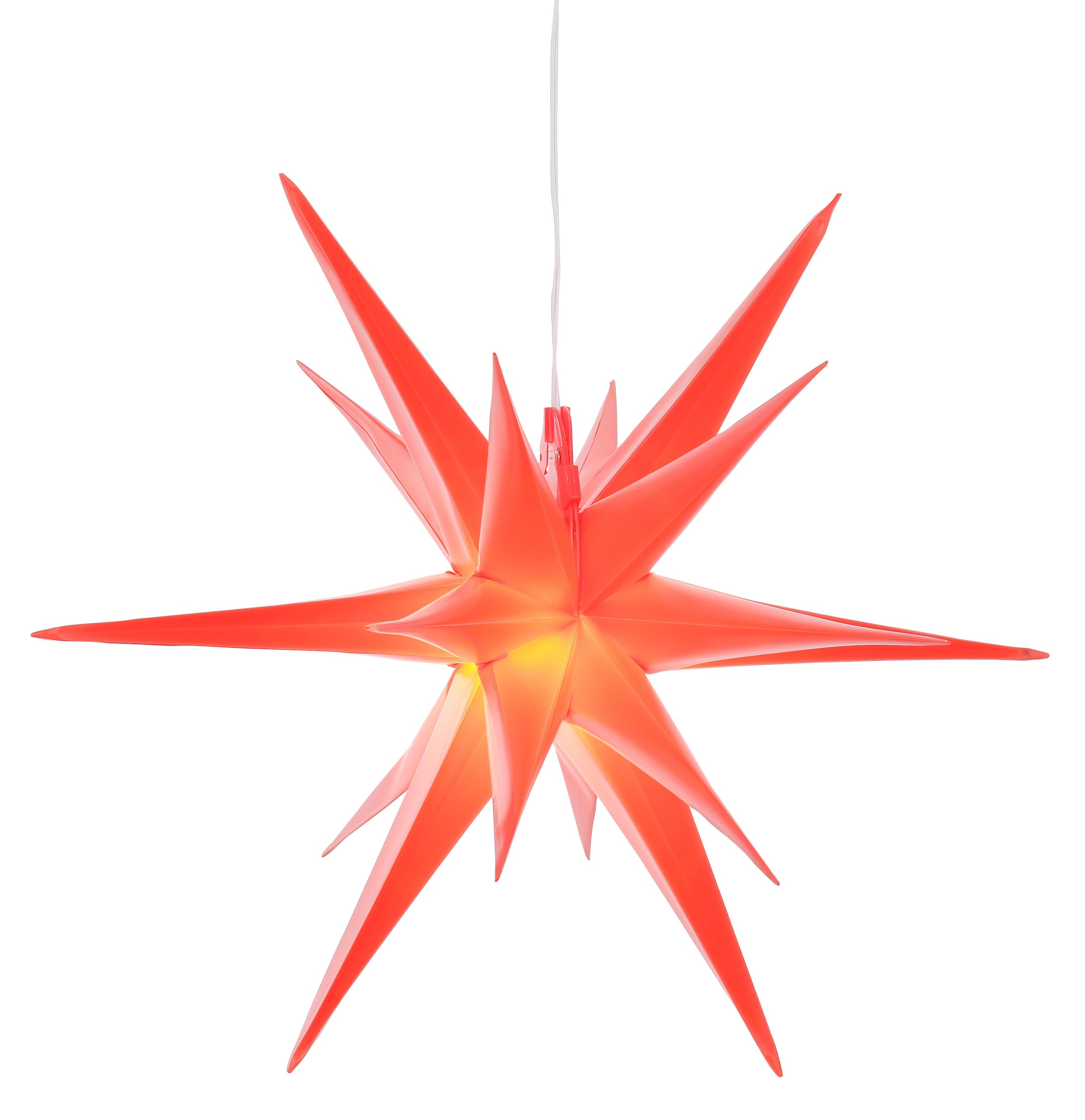 BONETTI LED Stern »Weihnachtsstern, 3D-Optik«, Ø 57 cm, mit 6-Stunden-Timer, Weihnachtsdeko aussen