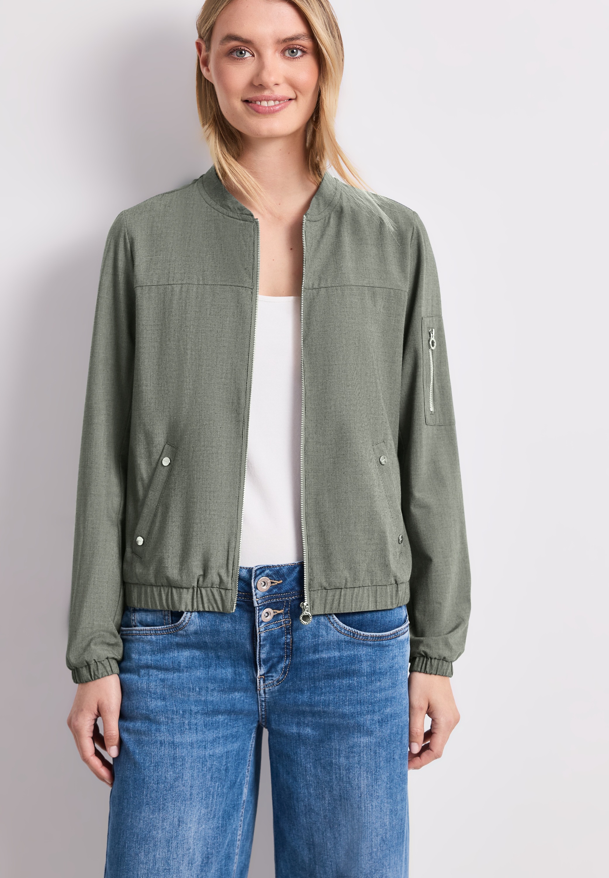 STREET ONE Blouson ohne Kapuze mit Rundhalsausschnitt